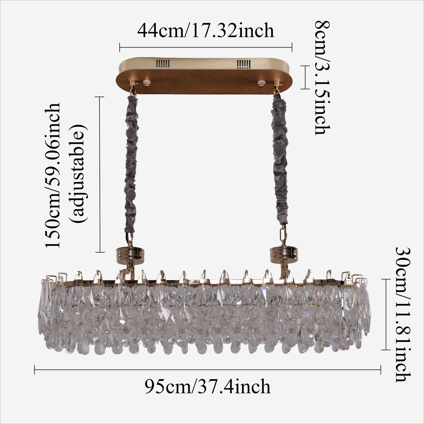 Lightsin Kitchen Island Lighting Modern Luxury Crystal Dimmable Pendant Light Lightsin UK