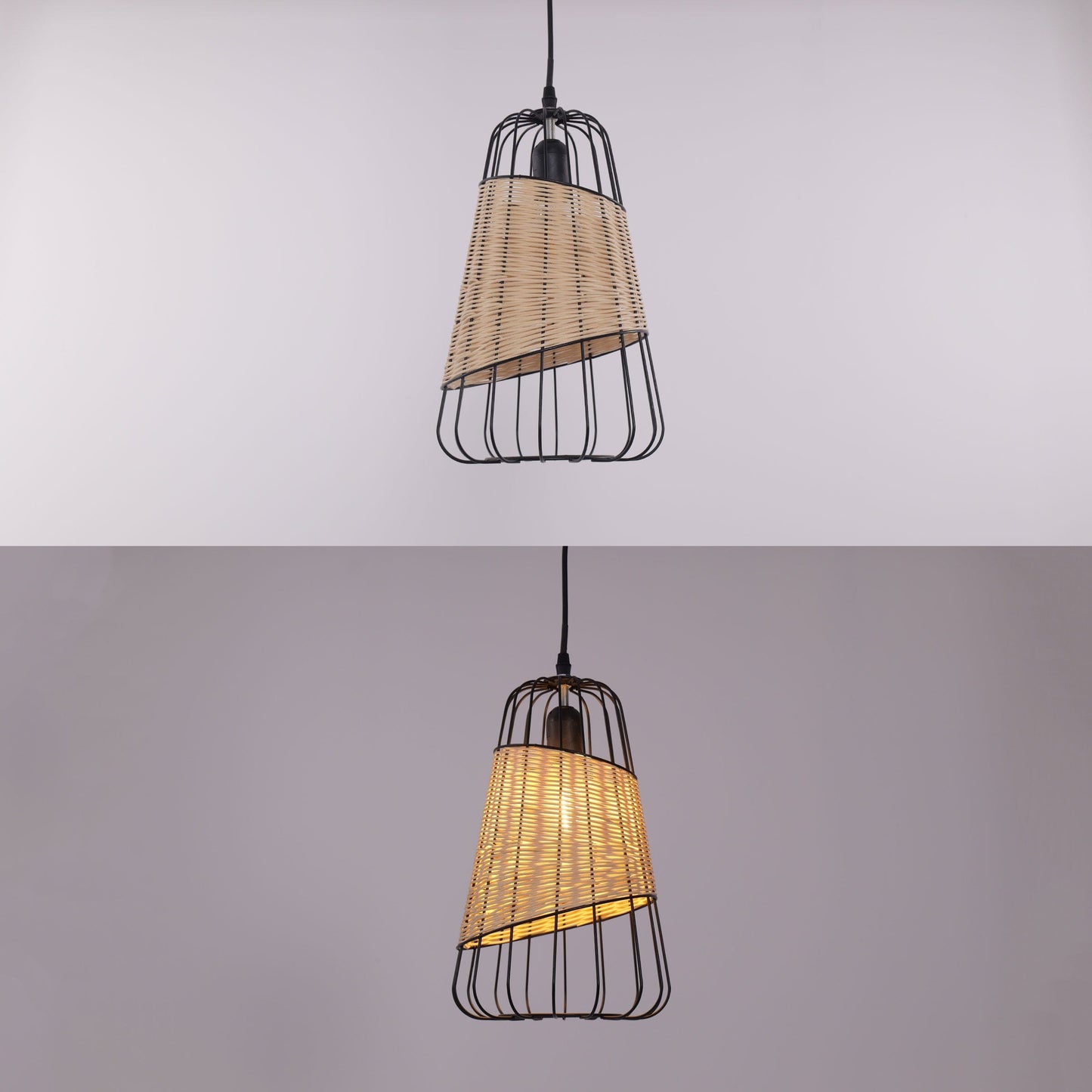 Lightsin Lantern-Inspired Rattan Ceiling Light for Cozy Natural Elegance Lightsin UK