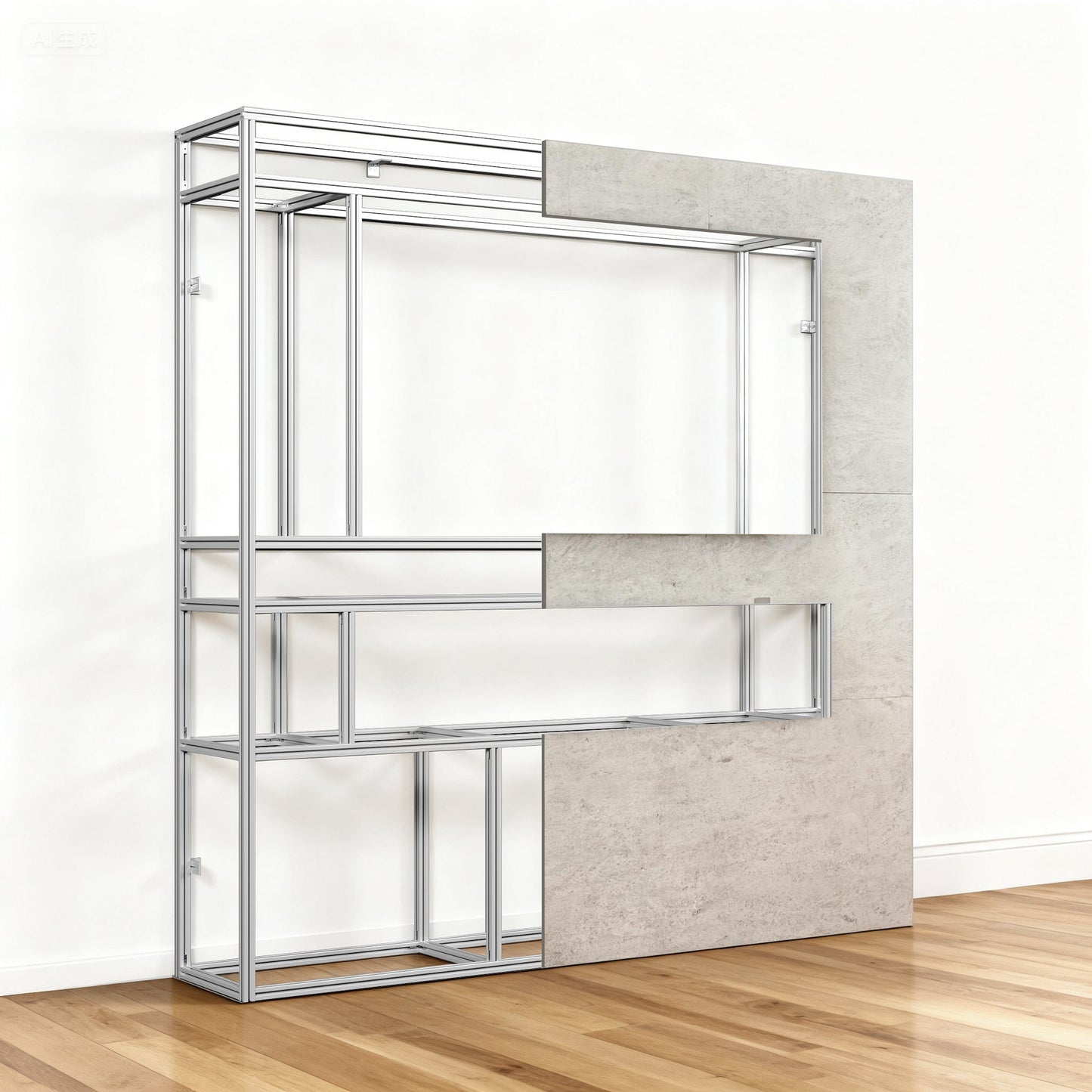 Smallbee Easy-to-Install Aluminum Profile Media Wall Frame