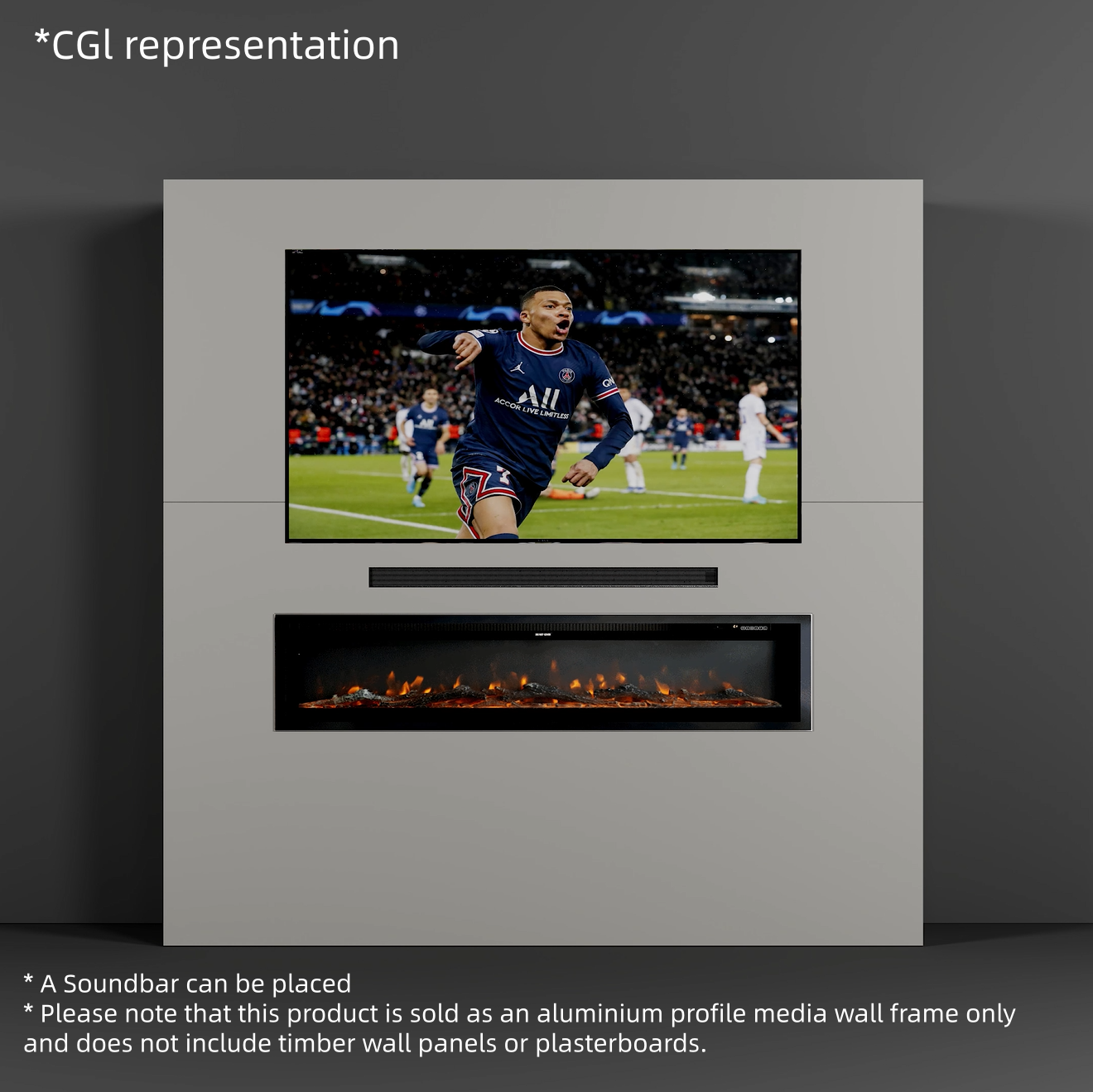 Smallbee Easy-to-Install Aluminum Profile Media Wall Frame