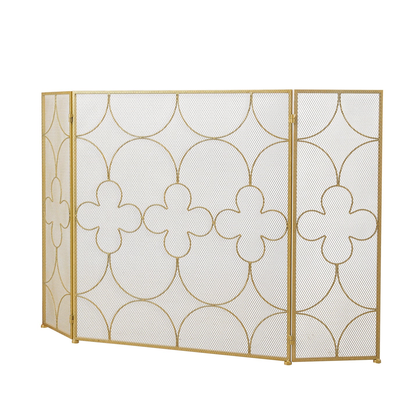 Smallbee Iron Fireplace Screen Gold Powder Coated – 122x2.3x77.5cm