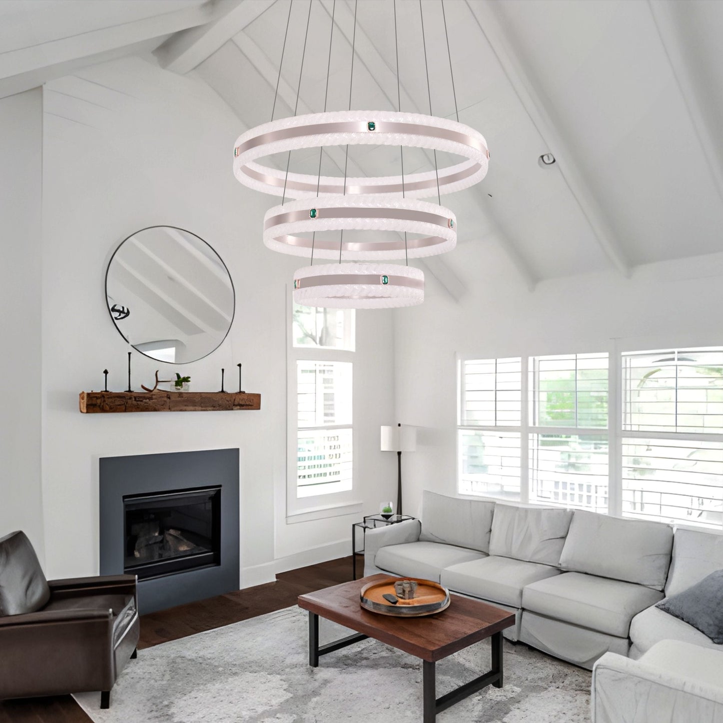 Lightsin Elegant Gold Interwoven Ring Pendant Light Lightsin UK