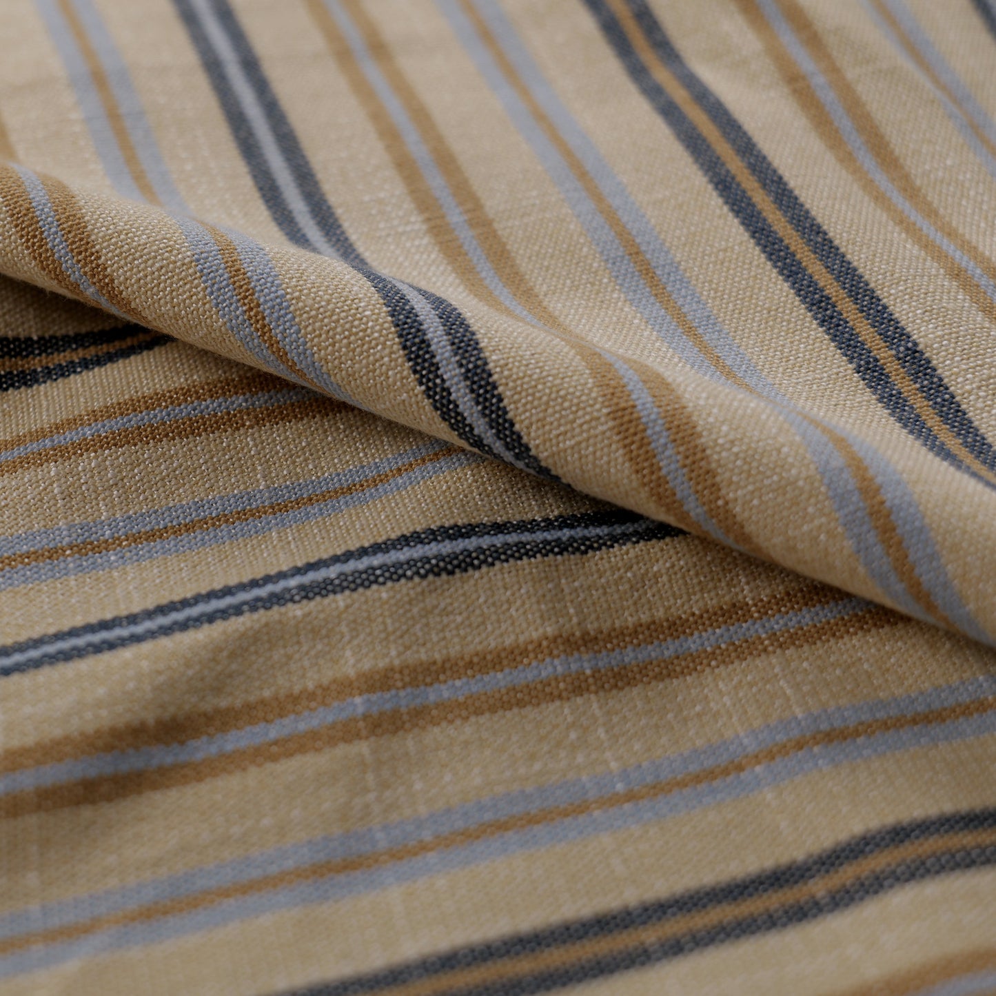 Mid-weight Banded Stripes Fabric Cotton, Sky Blue, AR460034