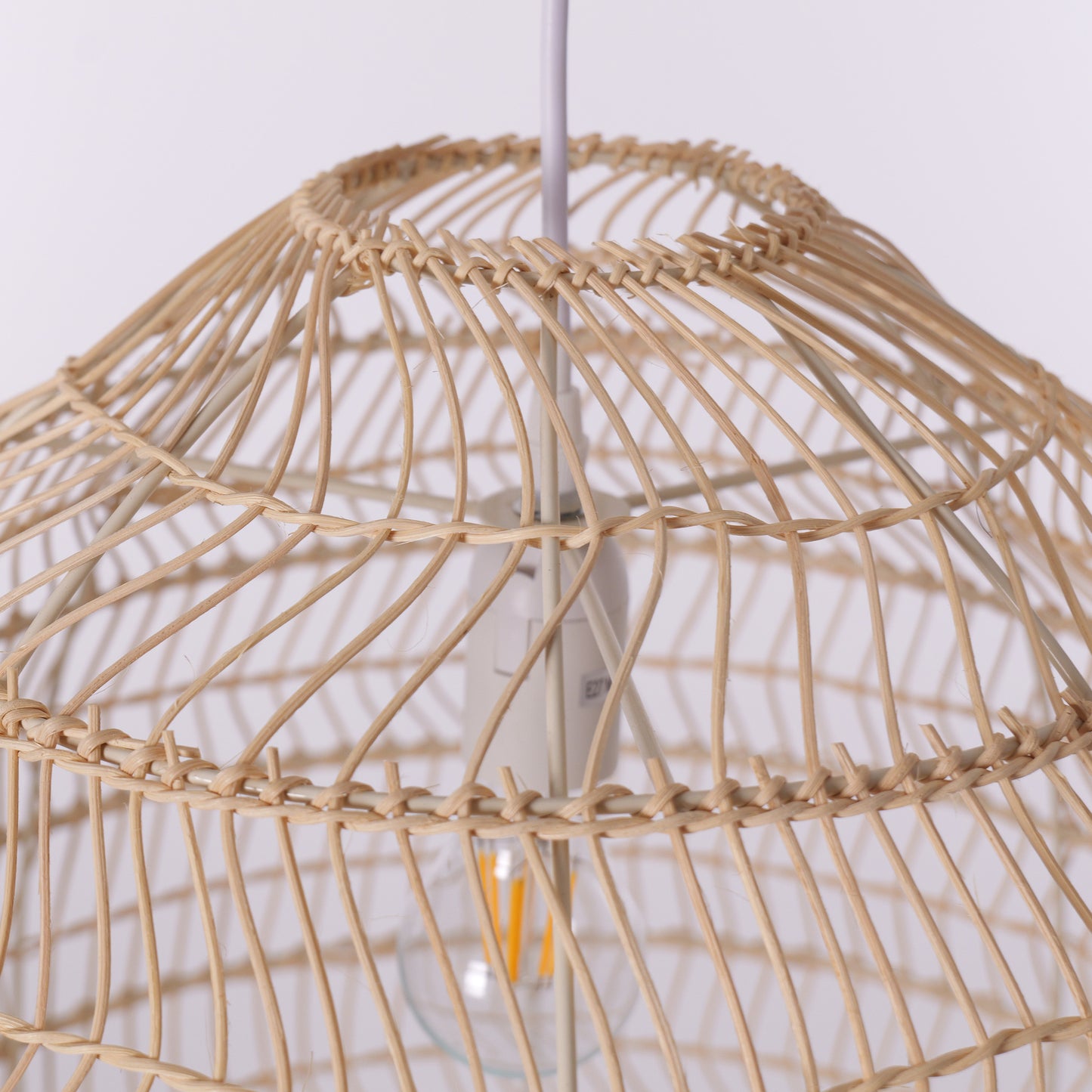 Natural Rattan Pendant Light | Handwoven Ceiling Lamp for Kitchen & Dining Room