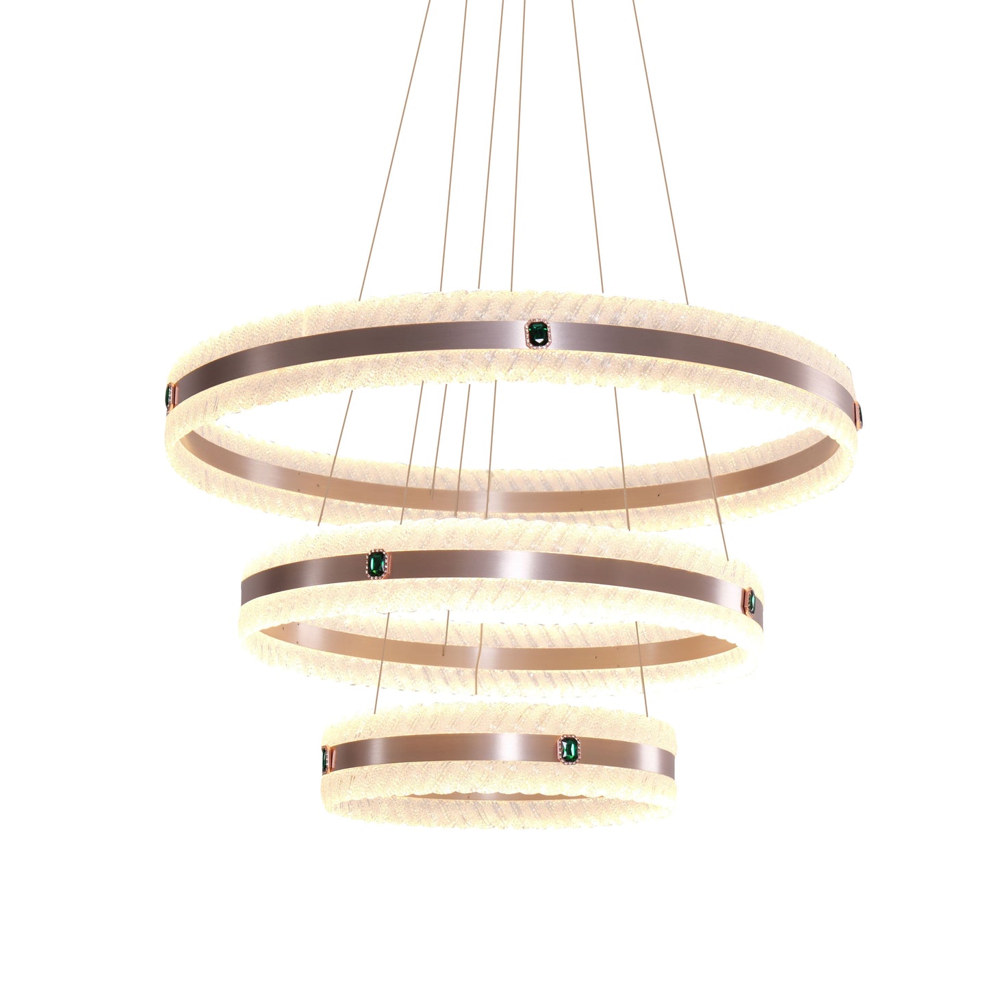 Lightsin Elegant Gold Interwoven Ring Pendant Light Lightsin UK