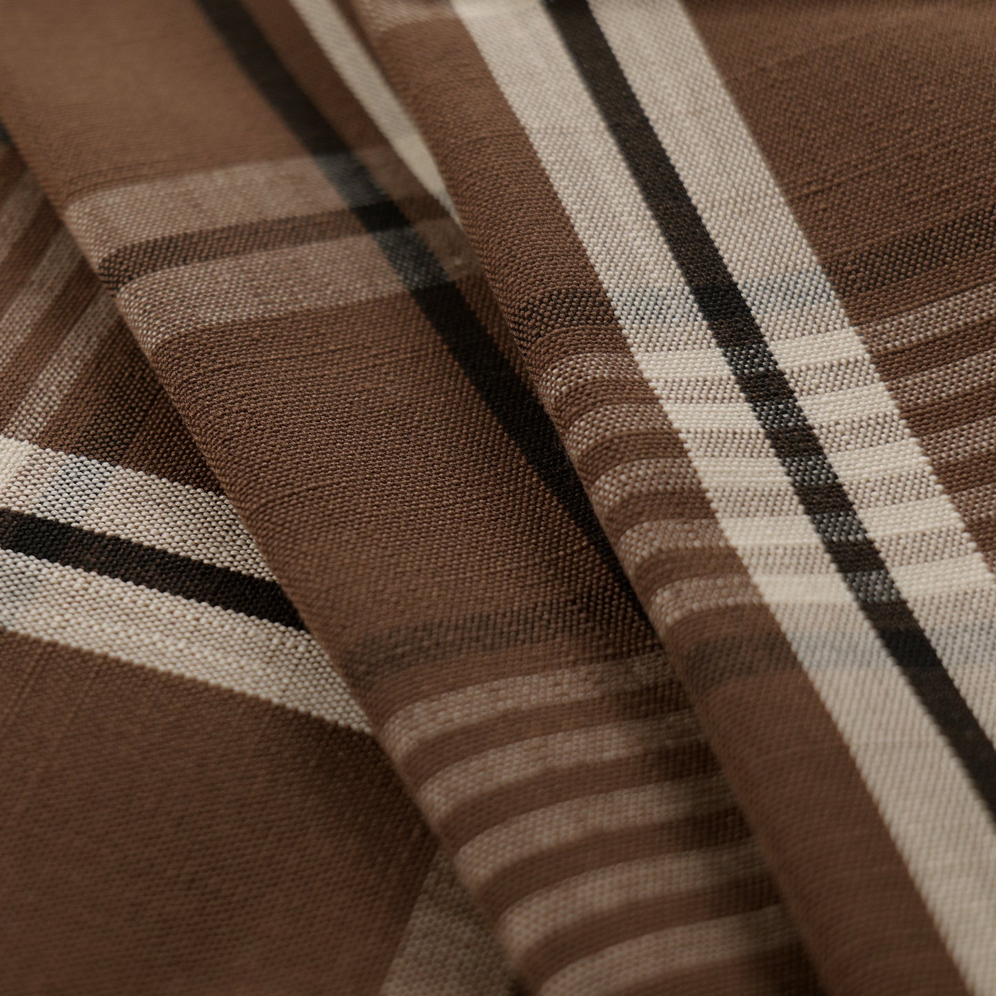 Mid-weight Plaid Fabric Cotton, Espresso Coffee, AR460040