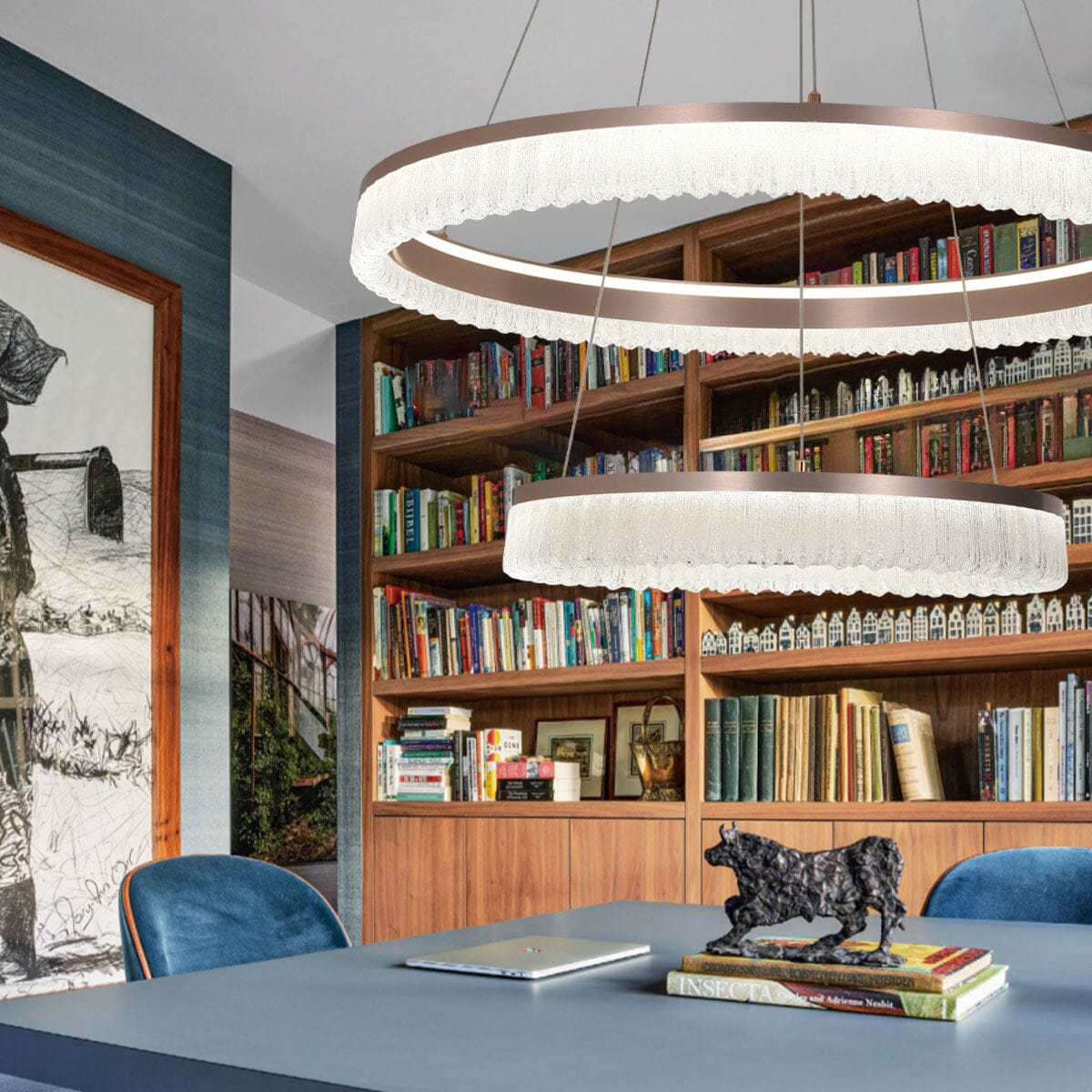 Lightsin Red Aluminum Stepless Dimming Circular Pendant Light for Modern Interiors Lightsin UK