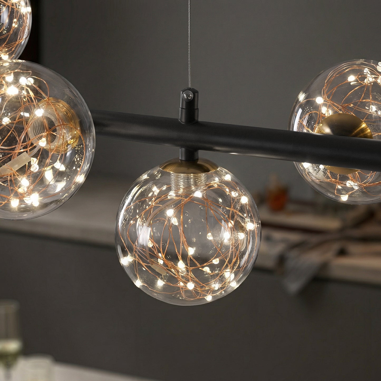 Cumulus - Modern Metal Chandelier with LED Starry Sky Effect