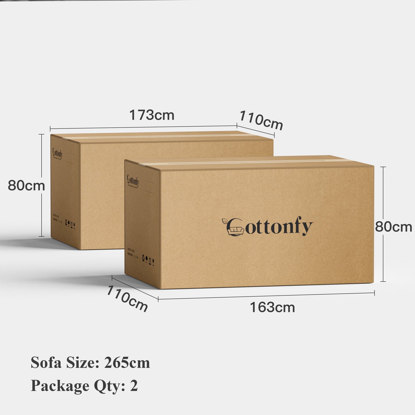 Cottonfy Cat-Scratch Resistant Fabric Elephant Ears Style Corner Sofa