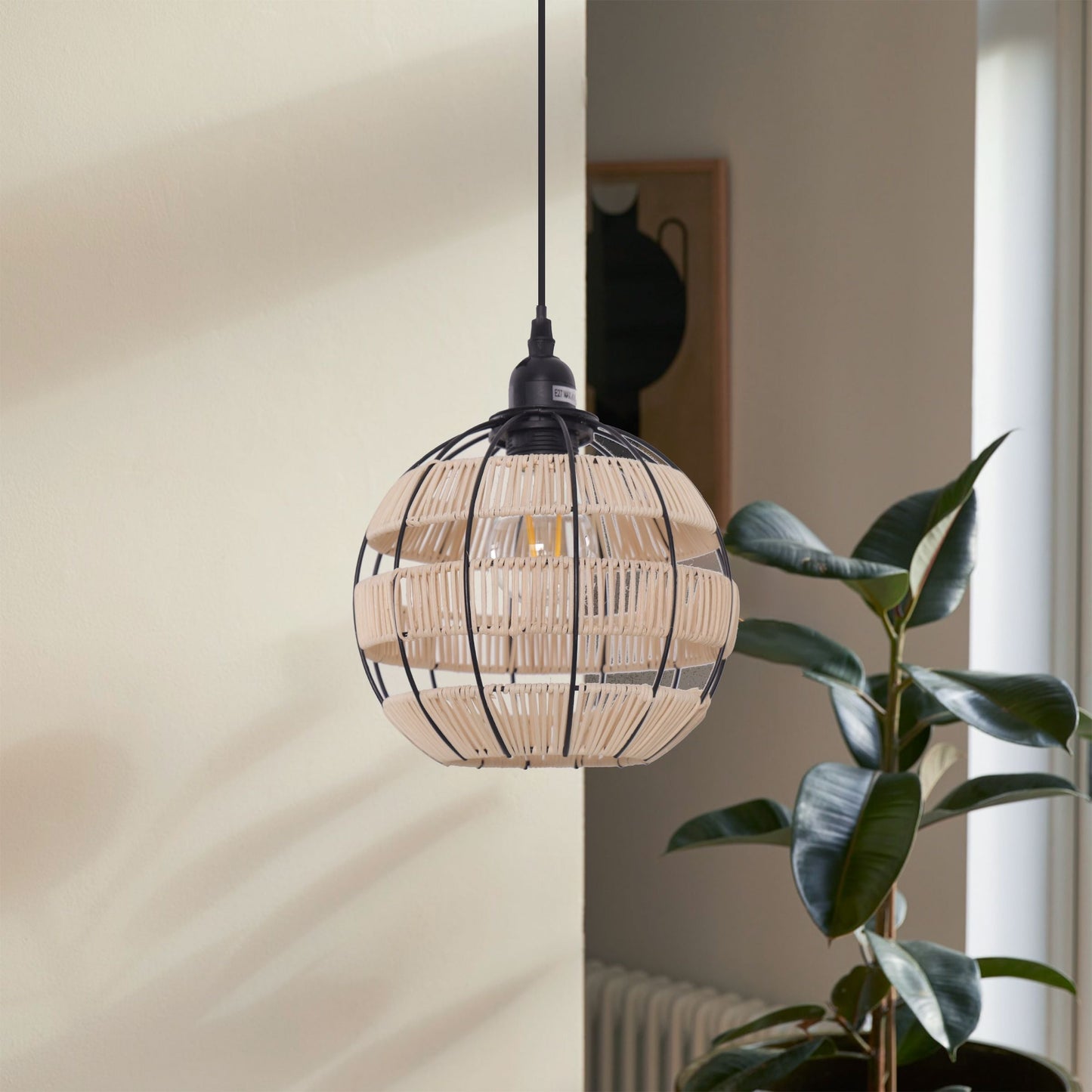 Lightsin Woven Sphere Pendant Light for Cozy Natural Elegance Lightsin UK
