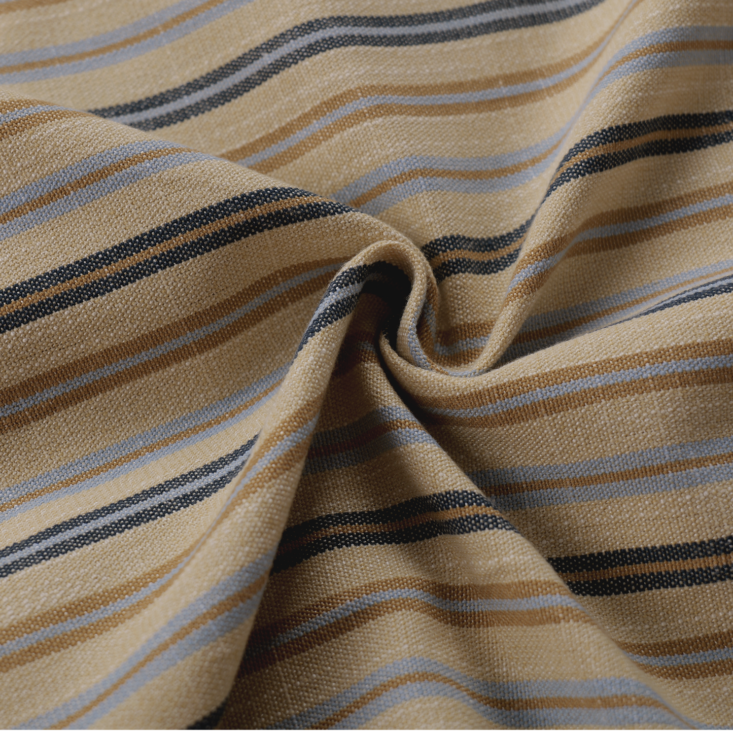 Mid-weight Banded Stripes Fabric Cotton, Sky Blue, AR460034