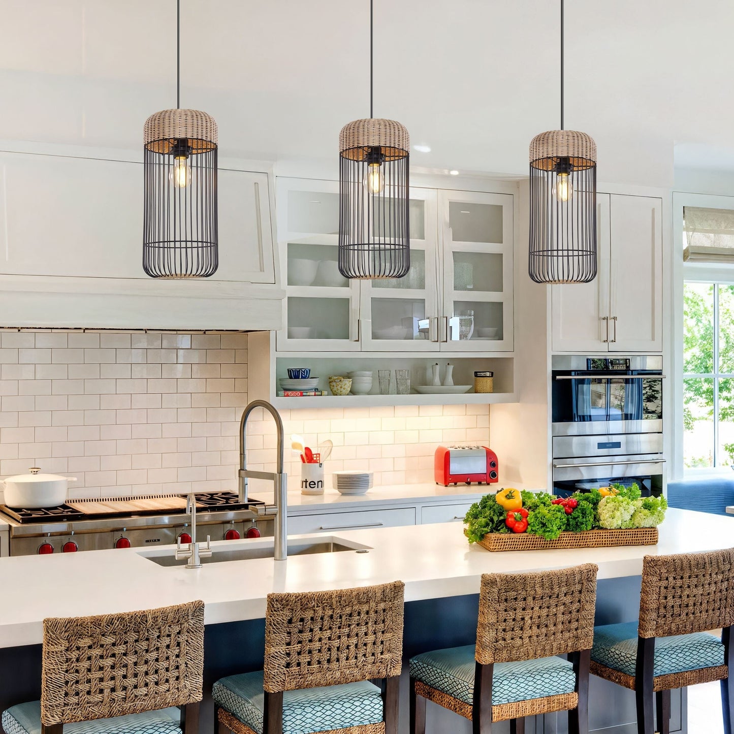 Lightsin Woven Rattan Cylinder Pendant Light for Warm and Inviting Spaces (100% off) Lightsin UK