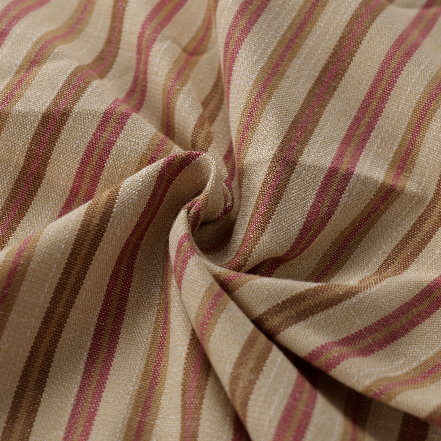 Mid-weight Banded Stripes Fabric Cotton, Dusky Rose, AR460037