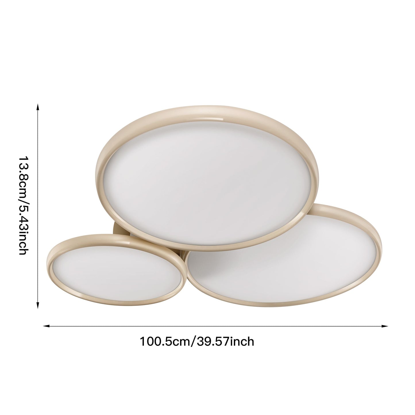 Lightsin Full Spectrum Dimmable Ivory White Aluminum Round LED Ceiling Light Lightsin UK