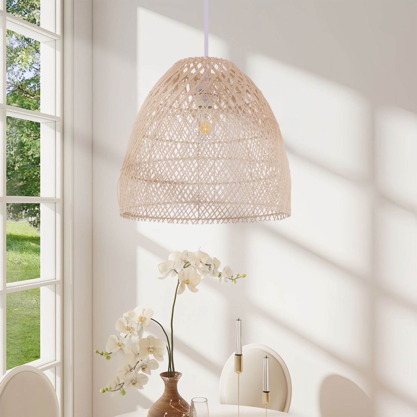 Lightsin TerraBell Dome Shaped Rattan Hanging Light Lightsin UK