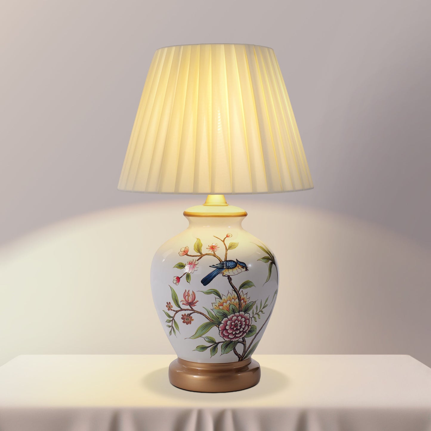 Lightsin Chinoiserie Hand-Painted Ceramic Table Lamp Collection