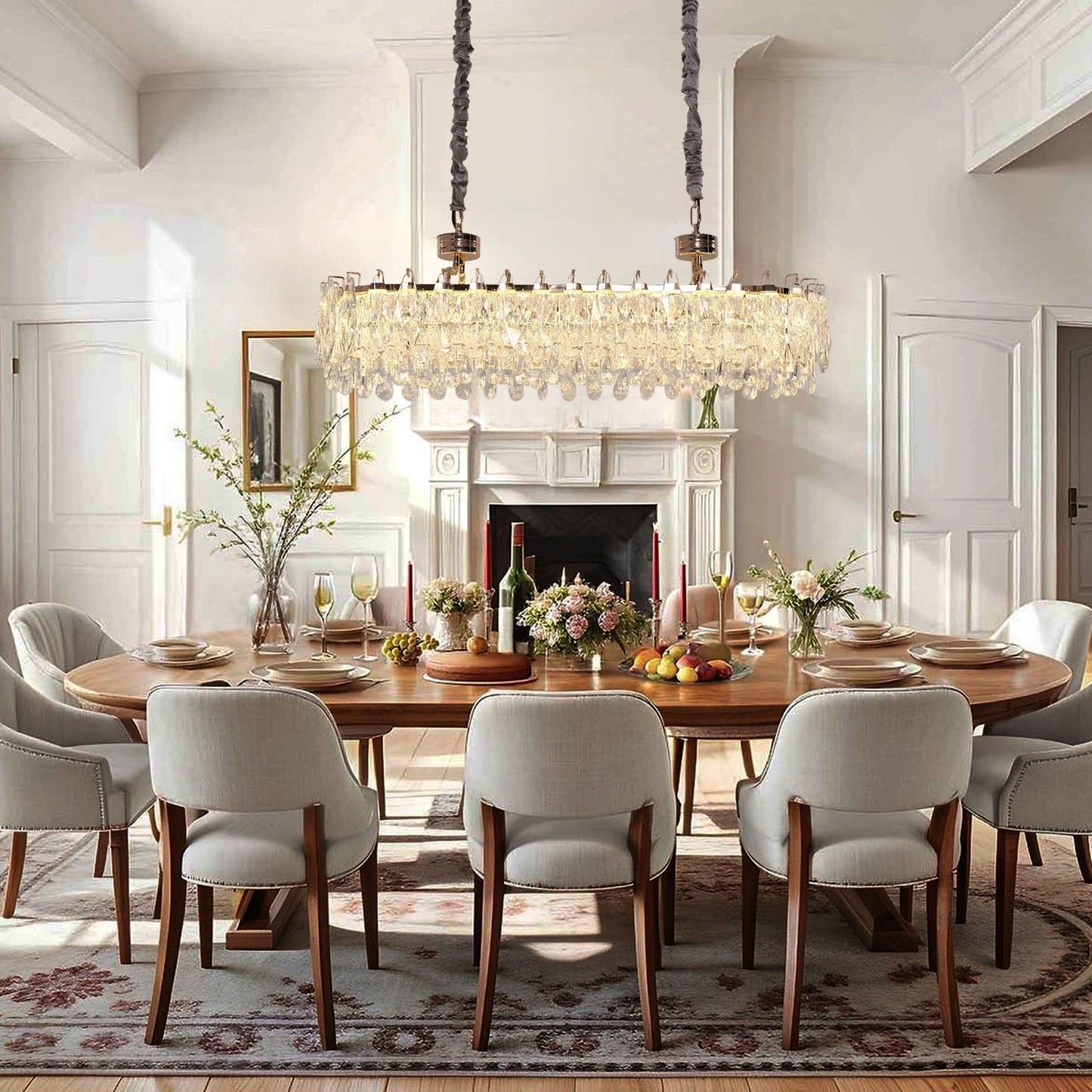 Lightsin Kitchen Island Lighting Modern Luxury Crystal Dimmable Pendant Light Lightsin UK