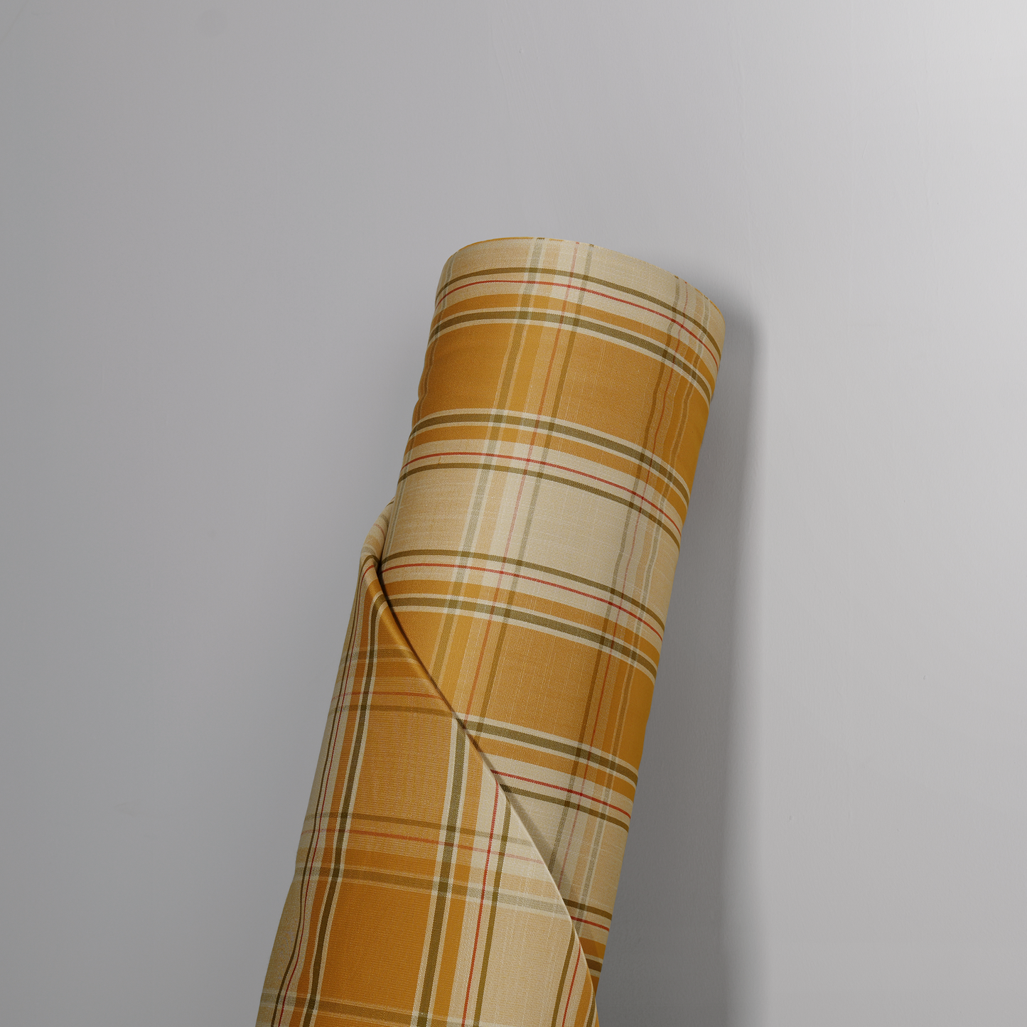 Mid-weight Tartan Check Fabric Cotton, Saffron Gold, AR460052