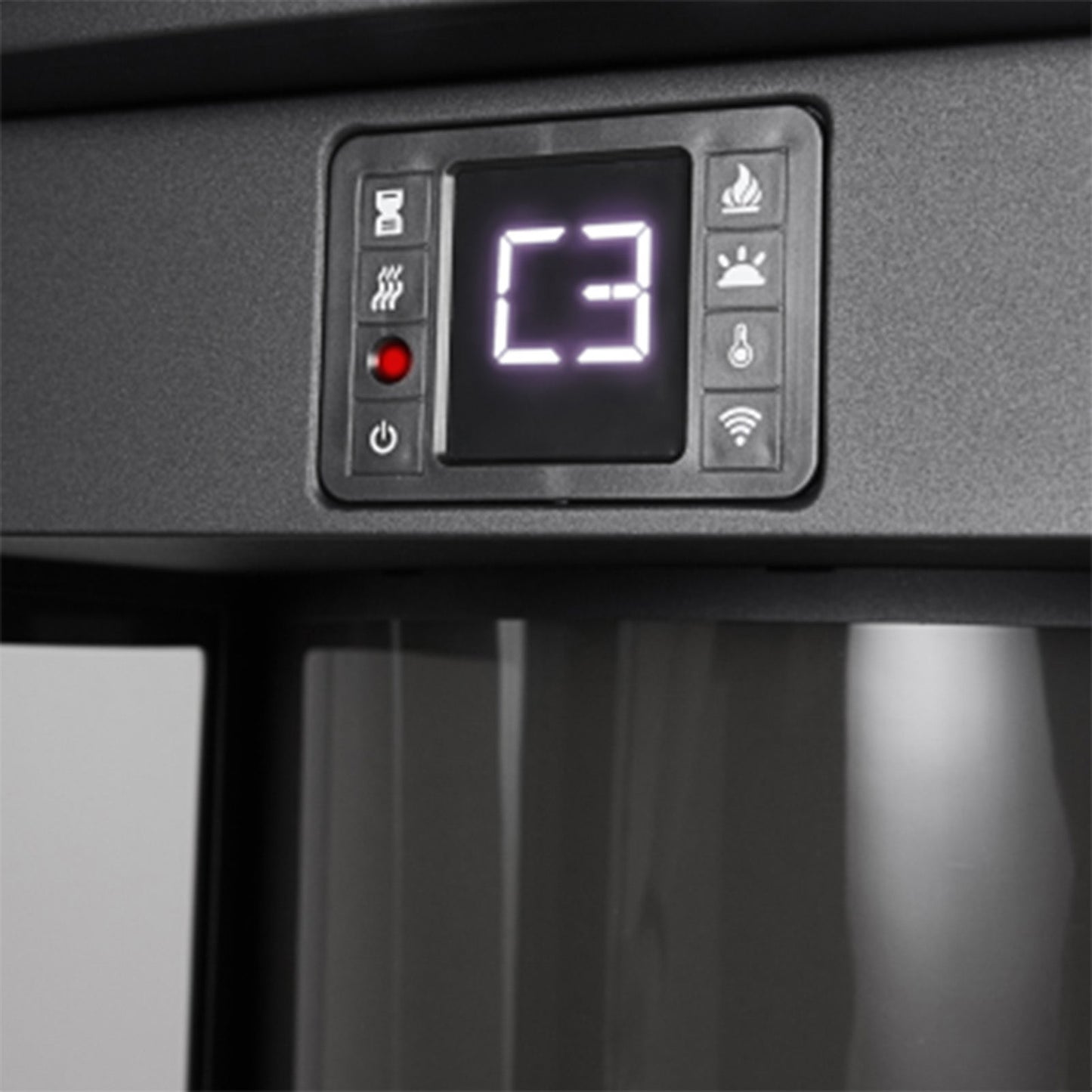 Smallbee 3-Sided Freestanding Electric Fireplace with Remote Control – Black, 900/1800W, Adjustable LED Flame & Temperature