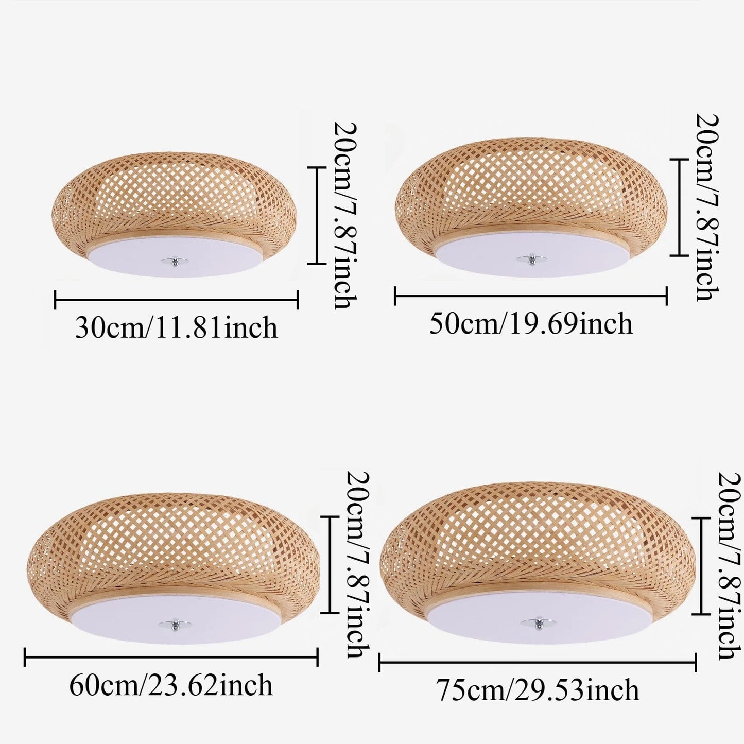 Lightsin Handwoven Rattan Pendant Ceiling Light – Boho Chic Dining & Living Room Fixture Lightsin UK