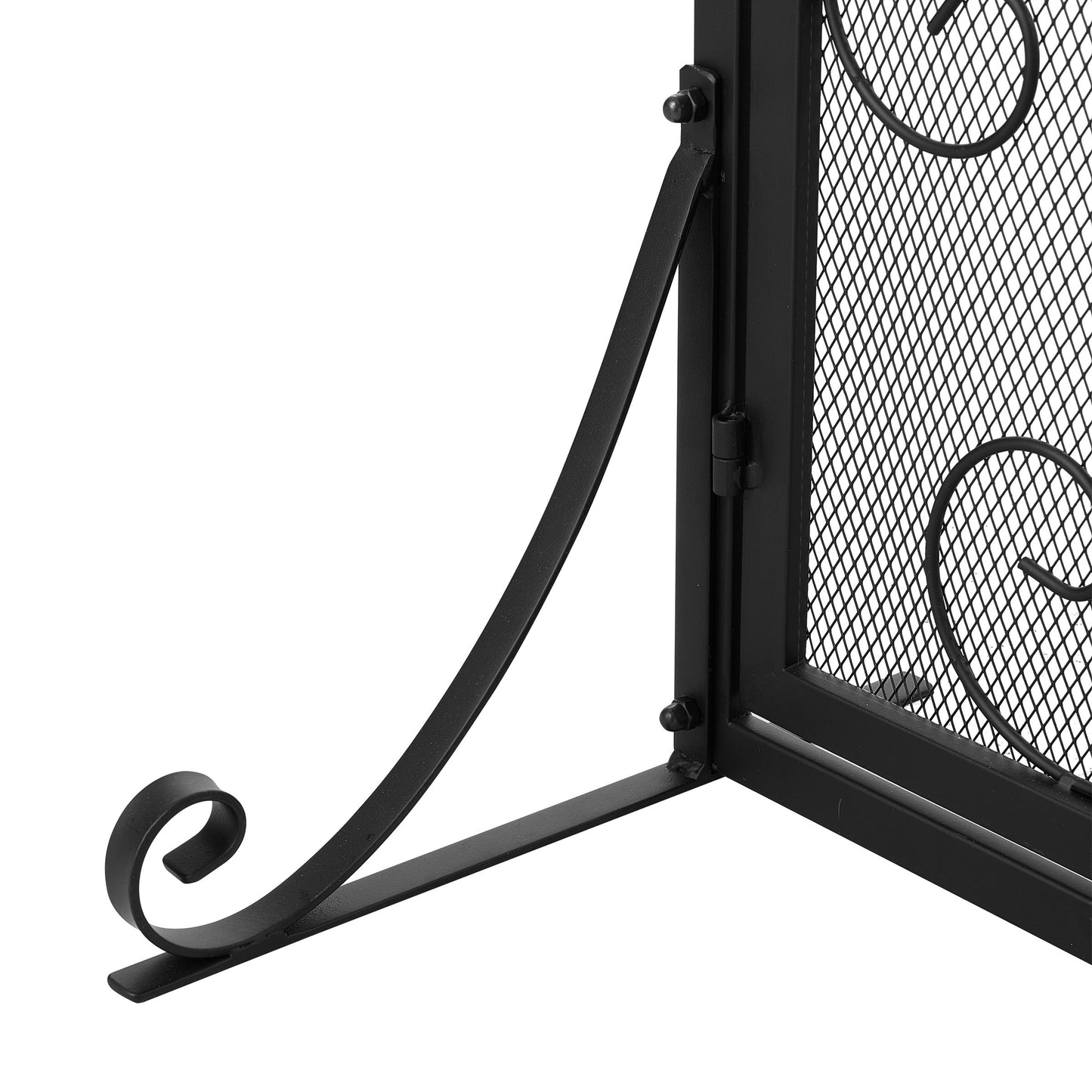 Smallbee Iron Fireplace Screen Black Powder Coated – 90x32x78.8cm