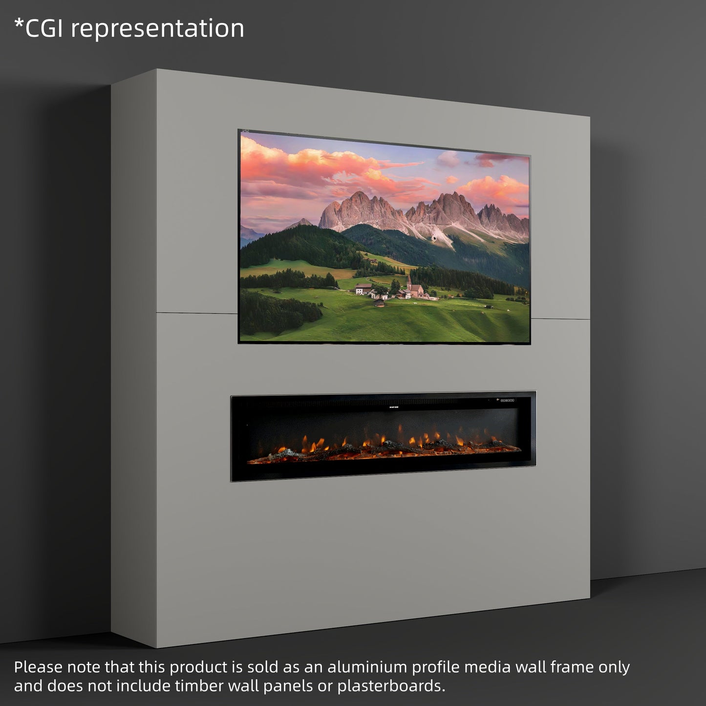 Smallbee Easy-to-Install Aluminum Profile Media Wall Frame