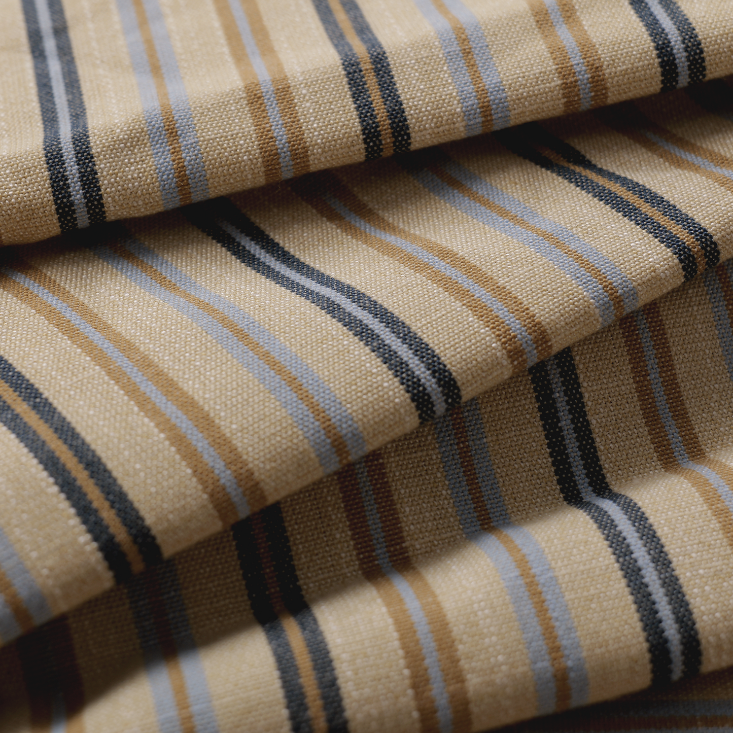 Mid-weight Banded Stripes Fabric Cotton, Sky Blue, AR460034