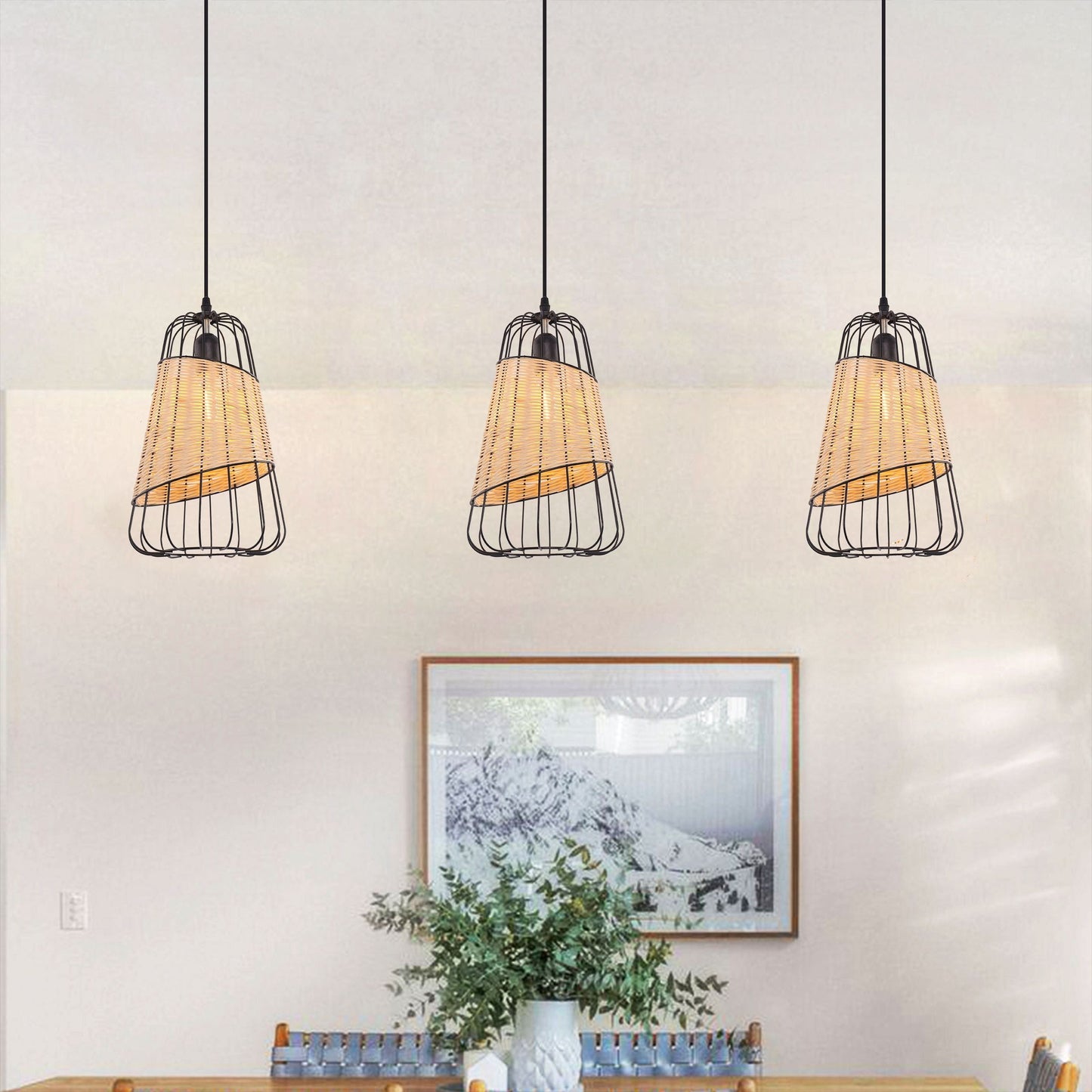 Lightsin Lantern-Inspired Rattan Ceiling Light for Cozy Natural Elegance Lightsin UK