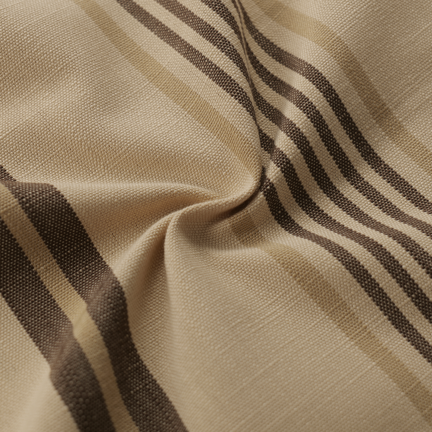 Mid-weight Bar Stripe Fabric Cotton, Taupe, AR460044