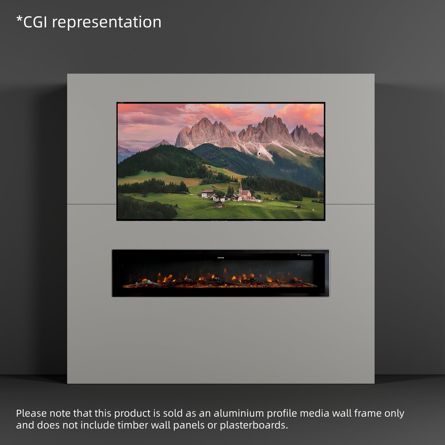 Smallbee Easy-to-Install Aluminum Profile Media Wall Frame