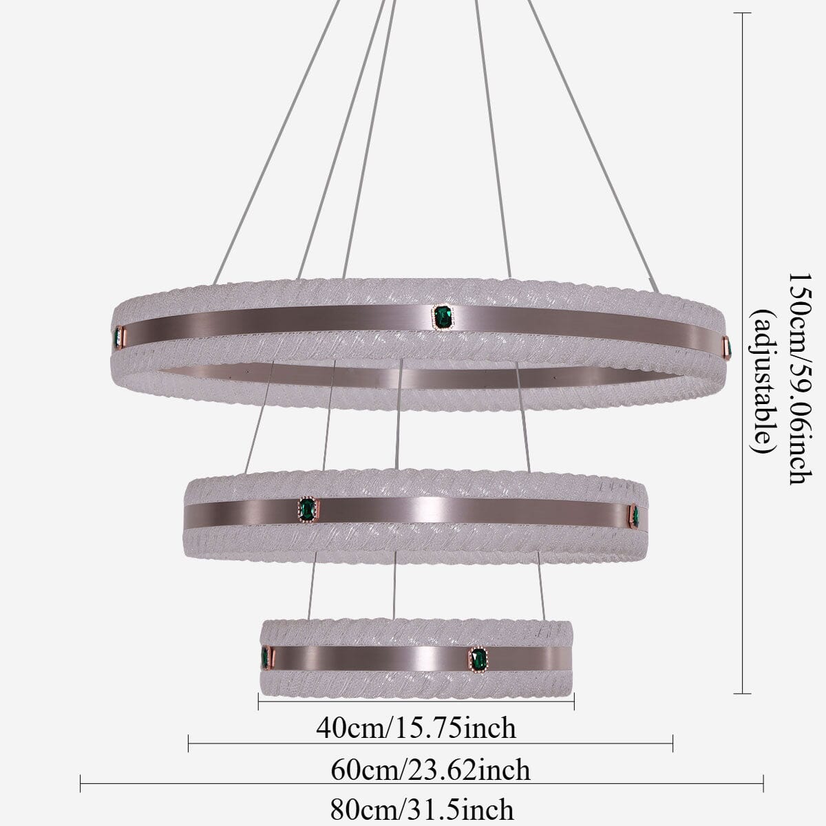 Lightsin Elegant Gold Interwoven Ring Pendant Light Lightsin UK