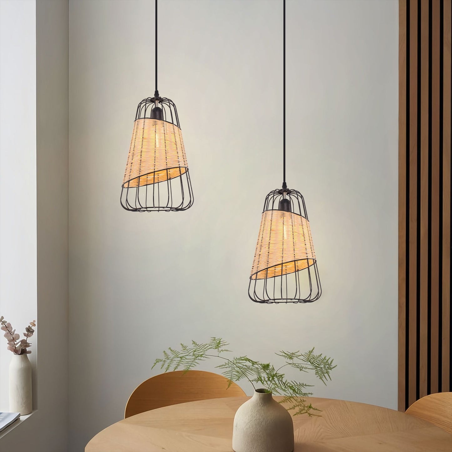 Lightsin Lantern-Inspired Rattan Ceiling Light for Cozy Natural Elegance Lightsin UK