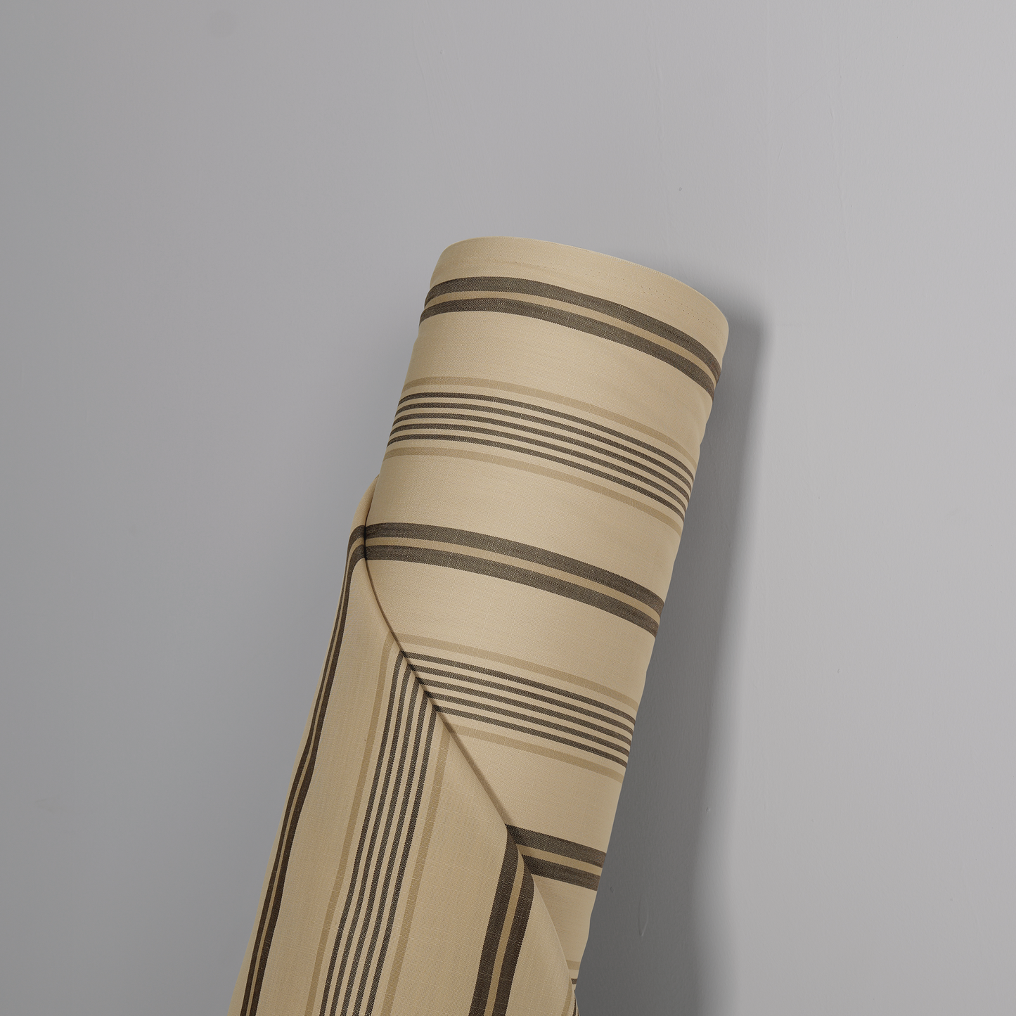 Mid-weight Bar Stripe Fabric Cotton, Taupe, AR460044