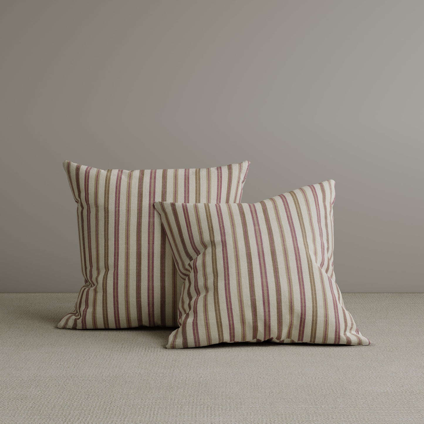 Square Exclusive Design Cushion in Red Striped Cotton Linen, 45*45CM