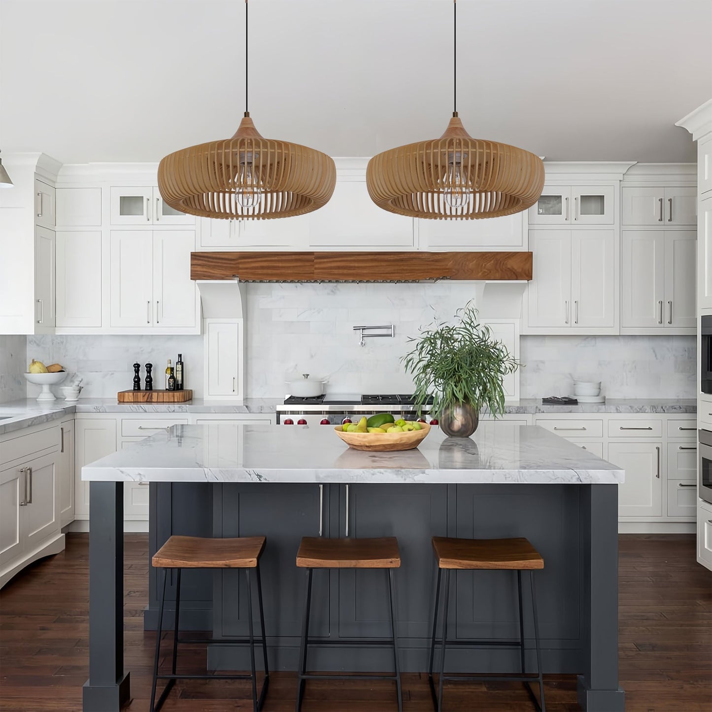 Lightsin Handcrafted Wooden Kitchen Pendant Light Fixtures Lightsin UK