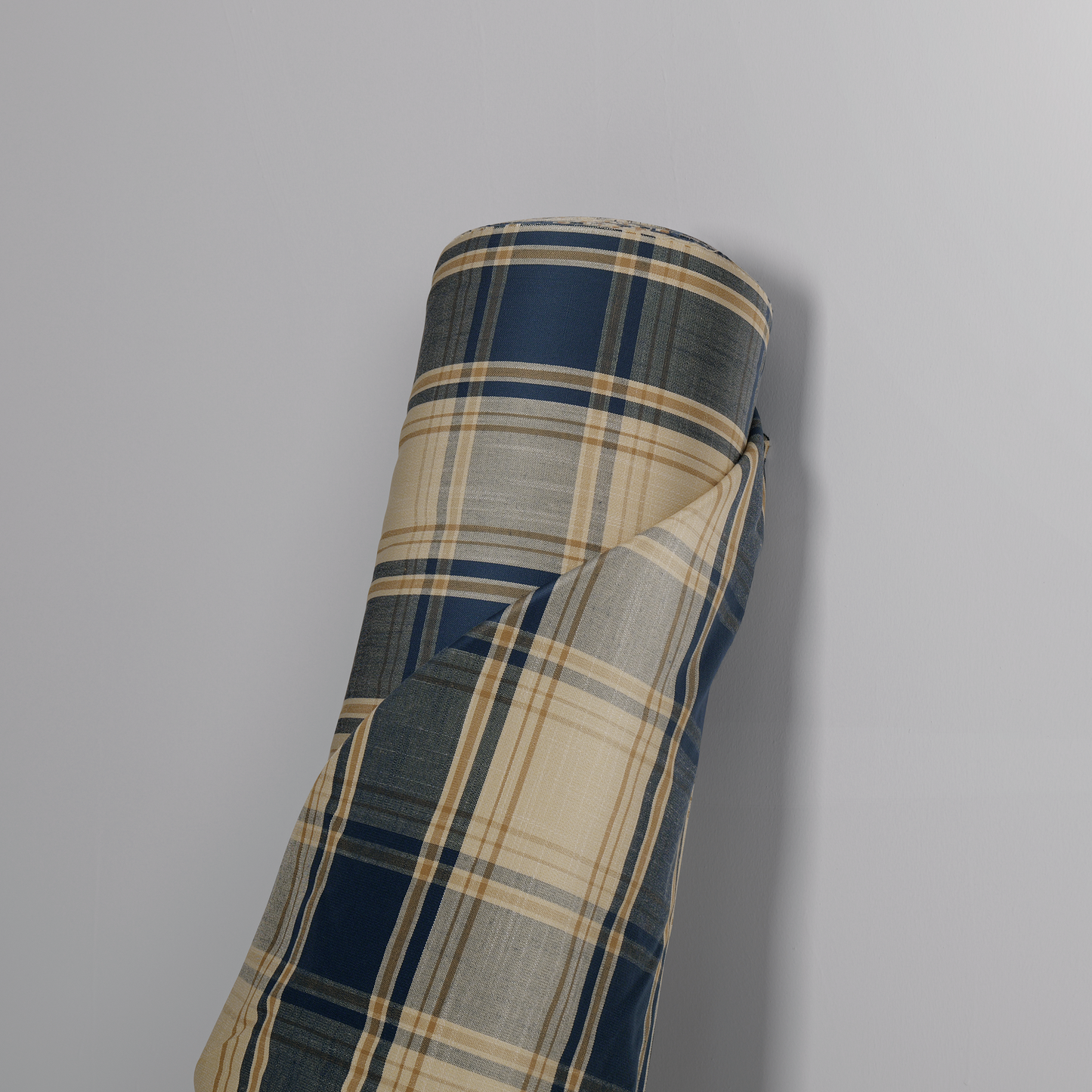 Mid-weight Check Fabric Cotton, Midnight Blue, AR460035