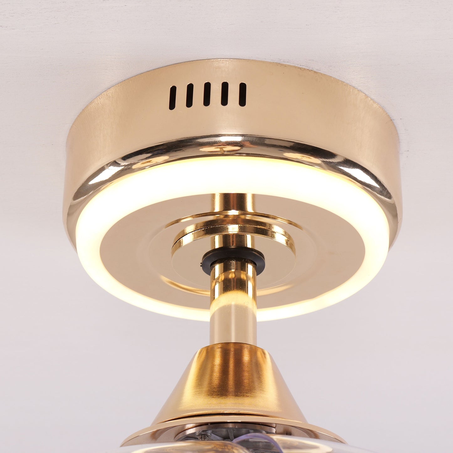 Lightsin Ceiling Fan Light with 6-Speed Control in Copper and Acrylic Lightsin UK