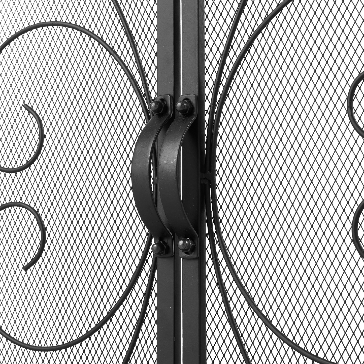 Smallbee Iron Fireplace Screen Black Powder Coated – 89x25x71.5cm