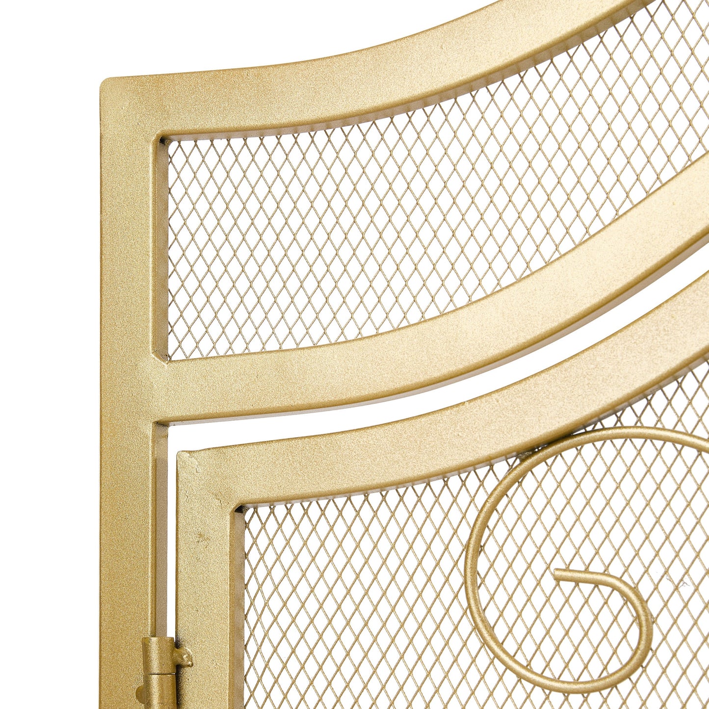 Smallbee Iron Fireplace Screen Gold Powder Coated – 90x32x78.8cm