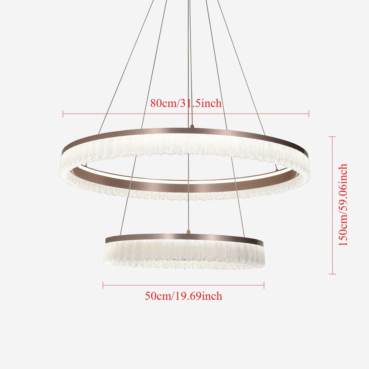 Lightsin Red Aluminum Stepless Dimming Circular Pendant Light for Modern Interiors Lightsin UK