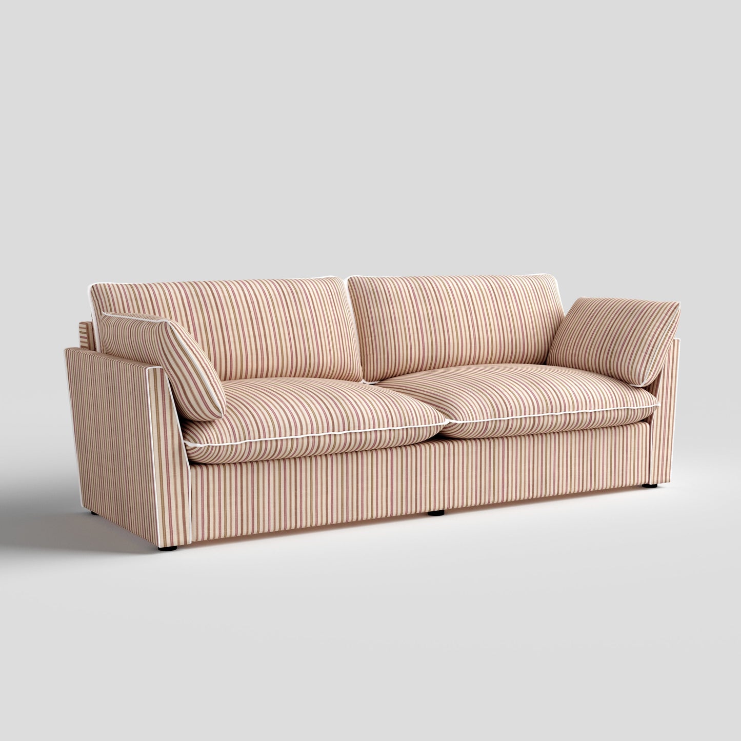 Cottonfy Retro Striped Fabric Handmade Sofa