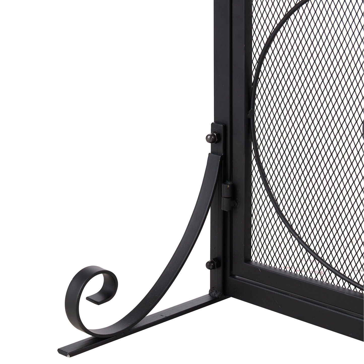 Smallbee Iron Fireplace Screen Black Powder Coated – 89x25x71.5cm