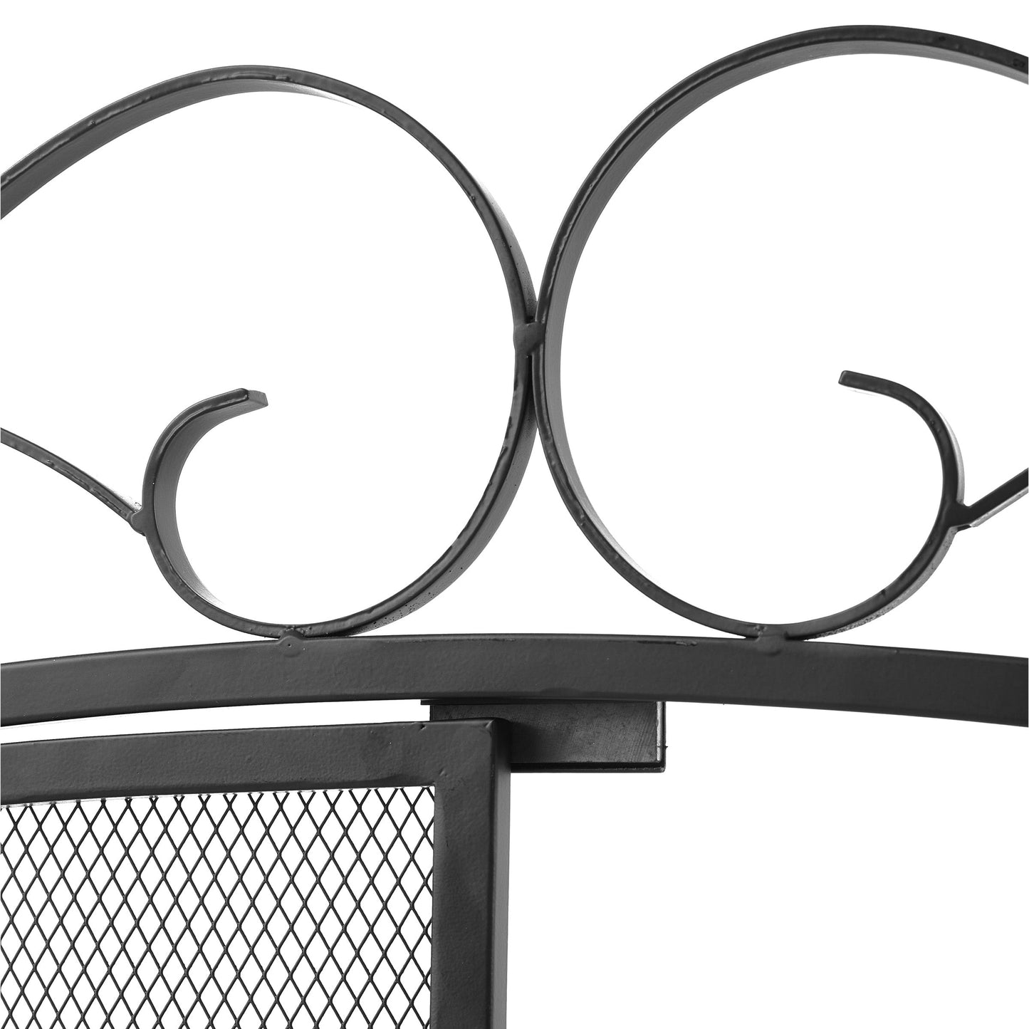 Smallbee Iron Fireplace Screen Black Powder Coated – 114.7x84x16.5cm