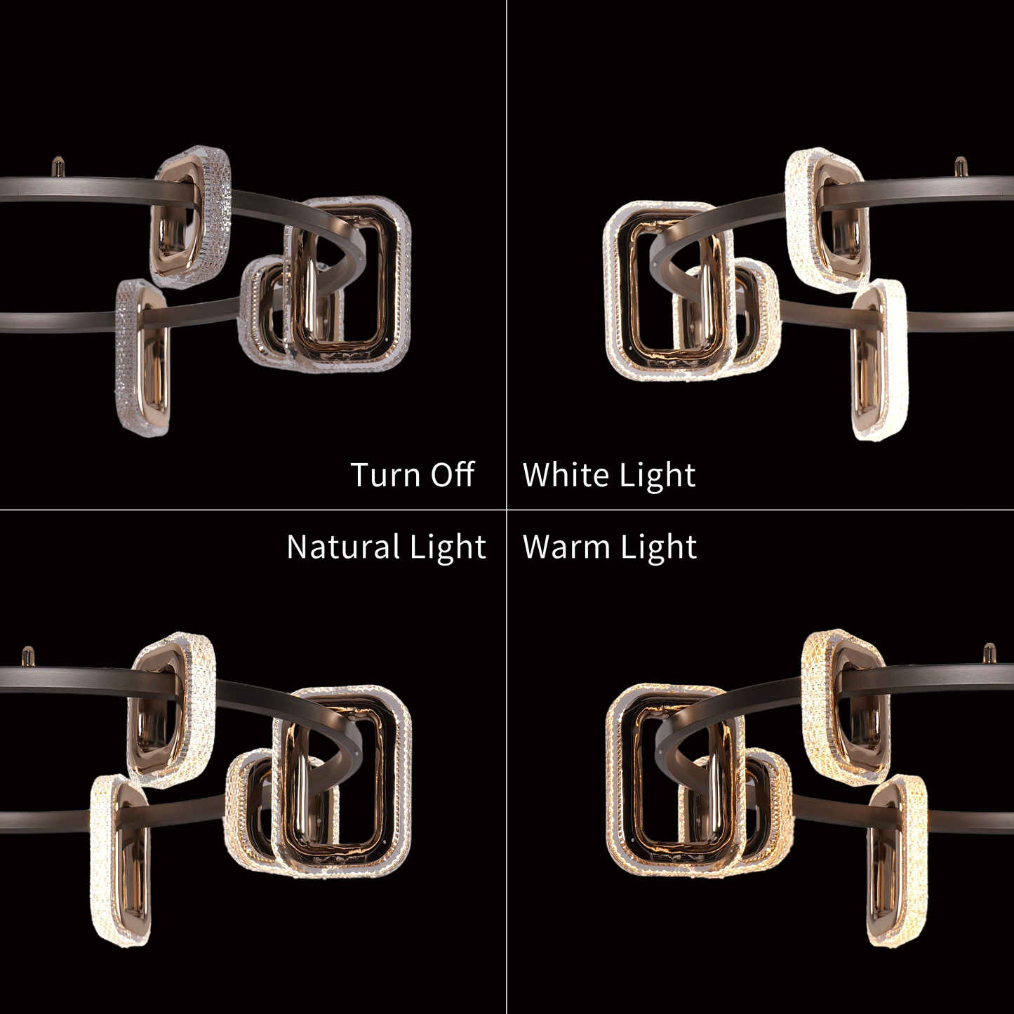 Lightsin Gold Geometric LED Pendant Light with Acrylic Accents Lightsin UK