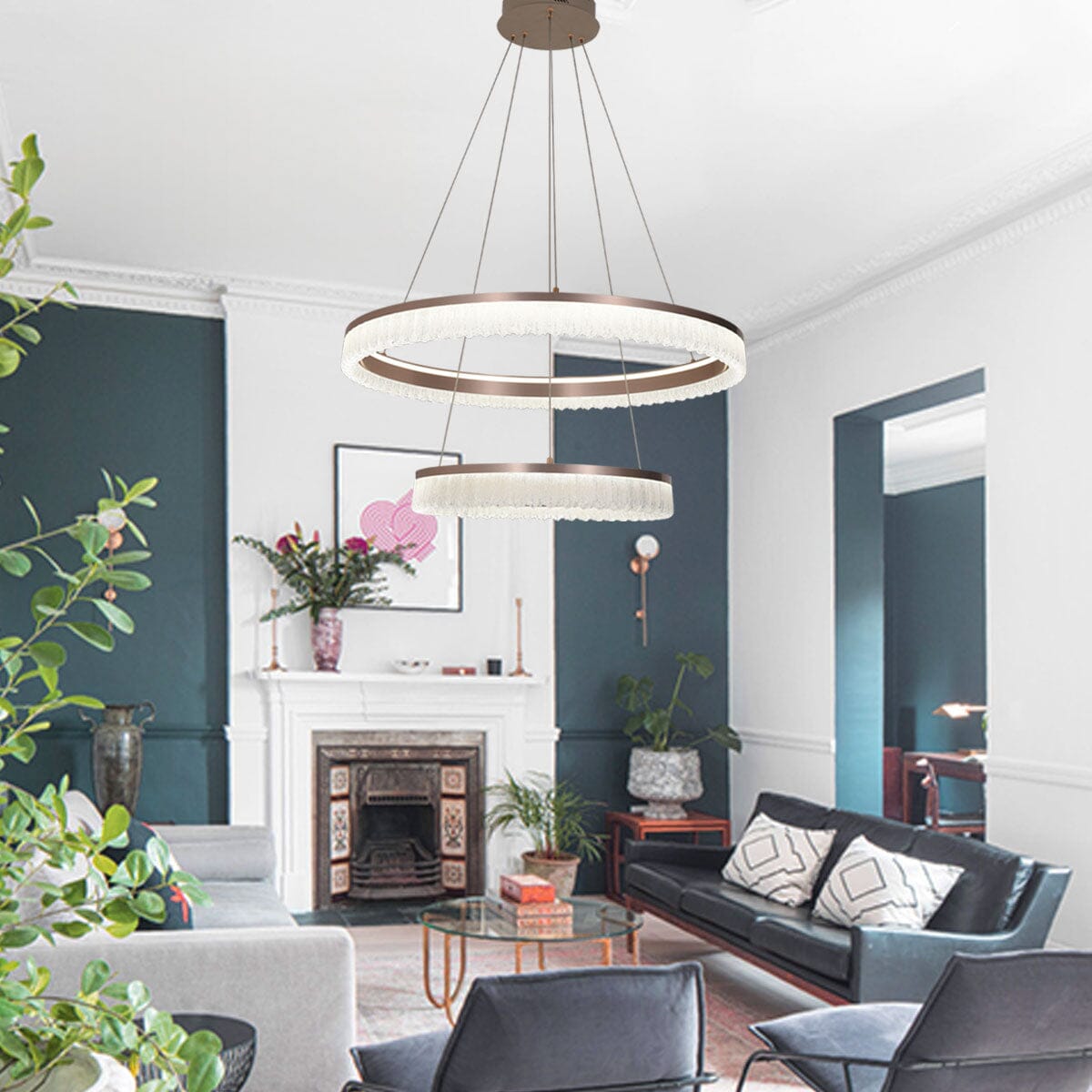 Lightsin Red Aluminum Stepless Dimming Circular Pendant Light for Modern Interiors Lightsin UK