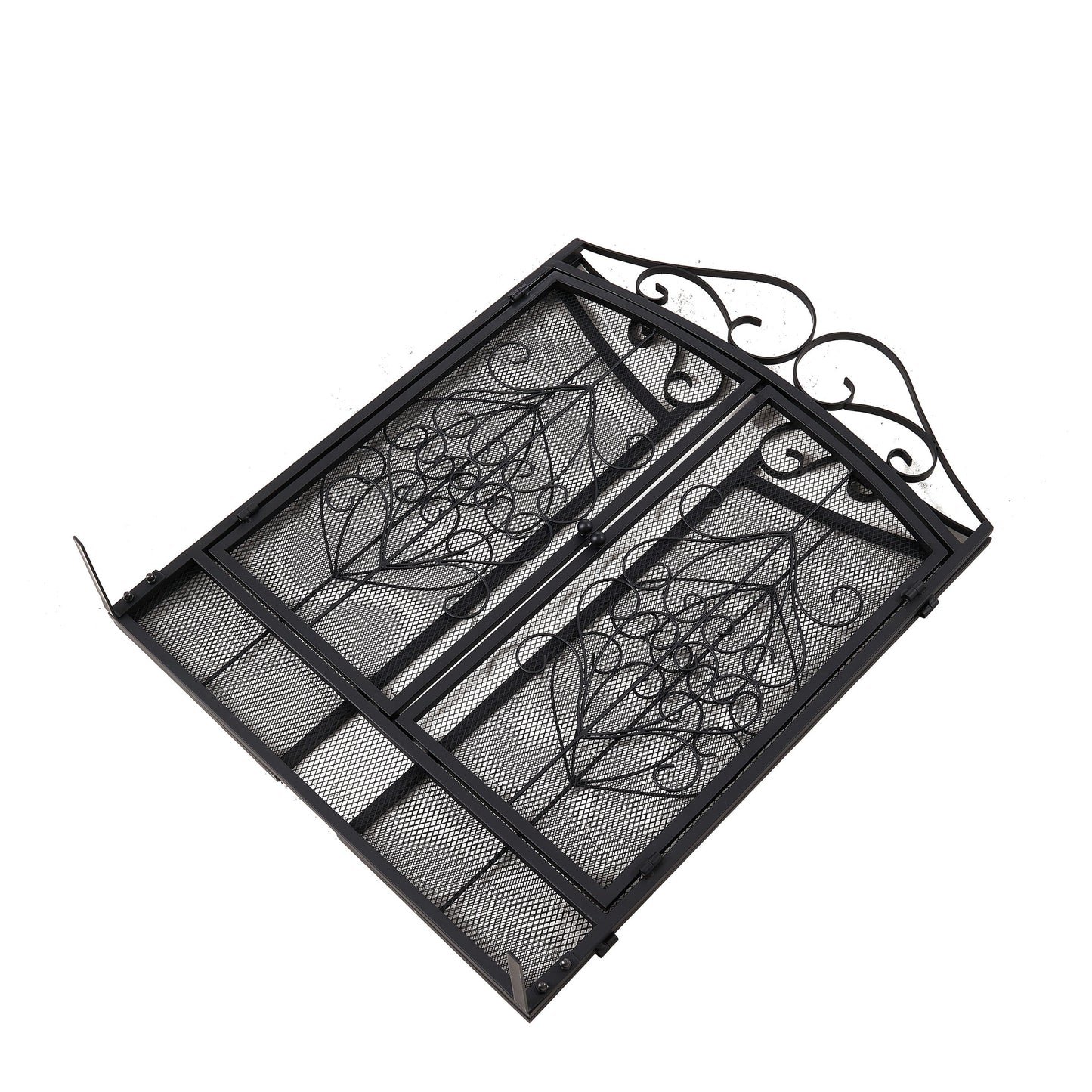 Smallbee Iron Fireplace Screen Black Powder Coated – 114.7x84x16.5cm