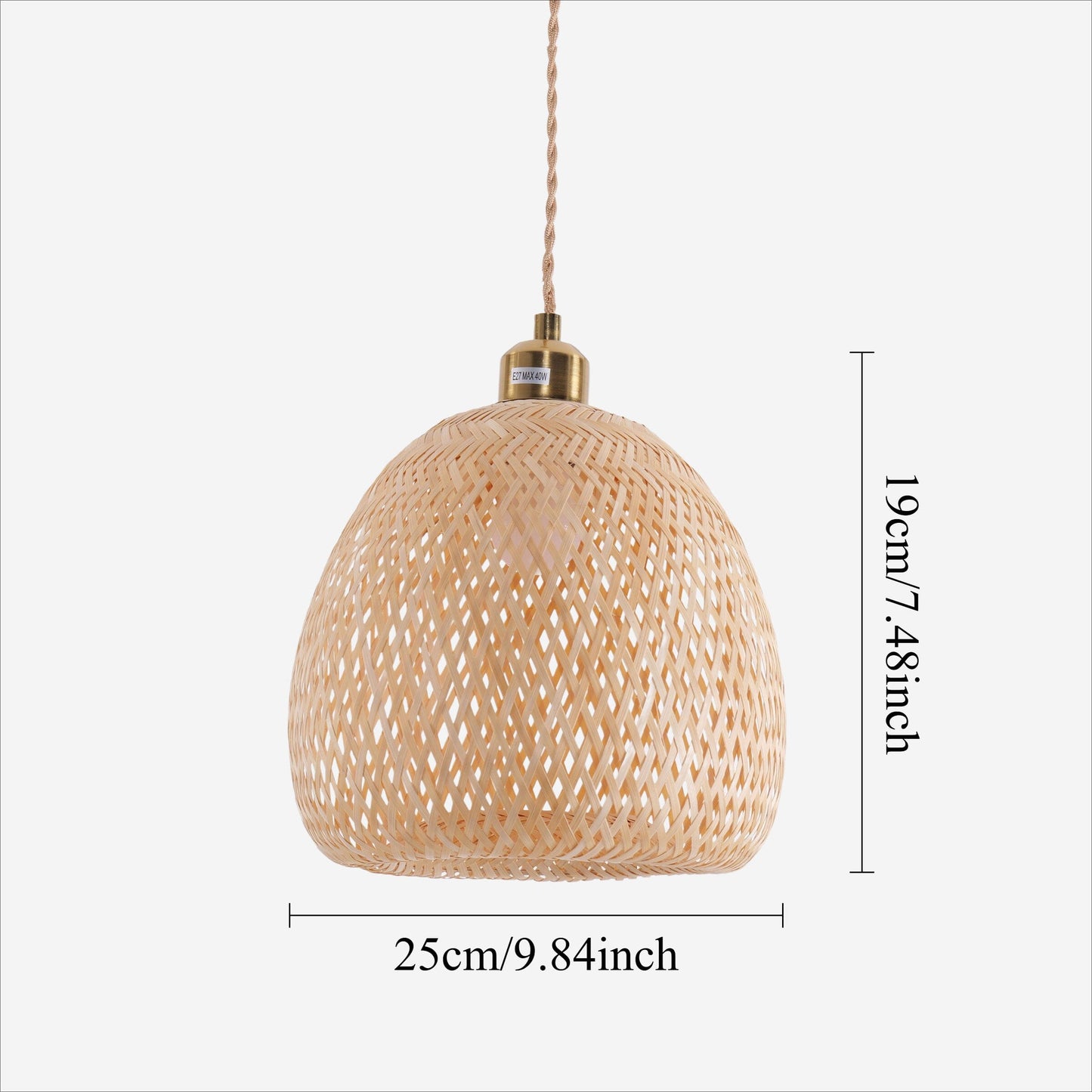 Lightsin Handwoven Bamboo Pendant Light Natural Elegance for Warm Ambient Spaces Lightsin UK