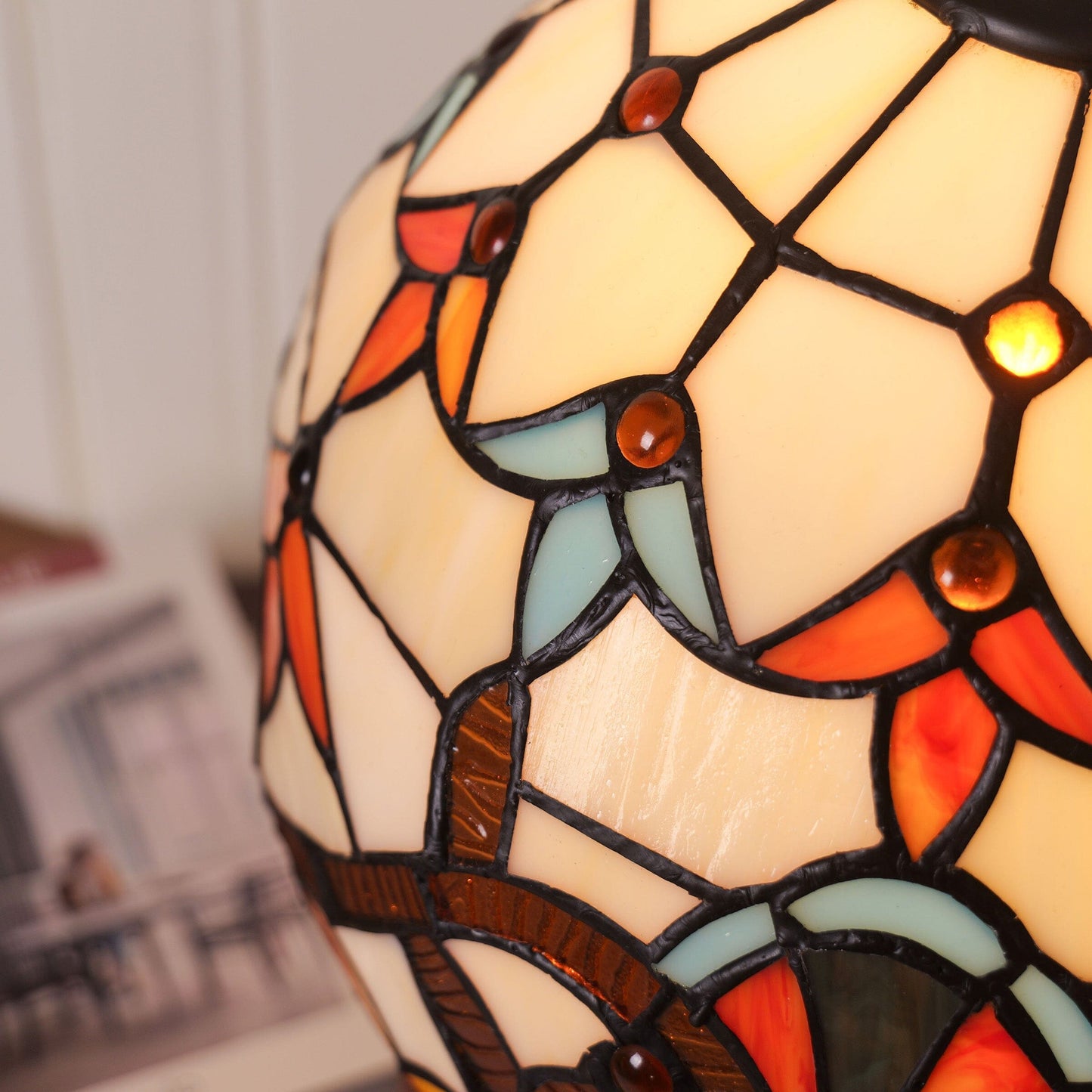 Lightsion Tiffany Table Lamp | Handcrafted Stained Glass Butterfly Series Lightsin UK