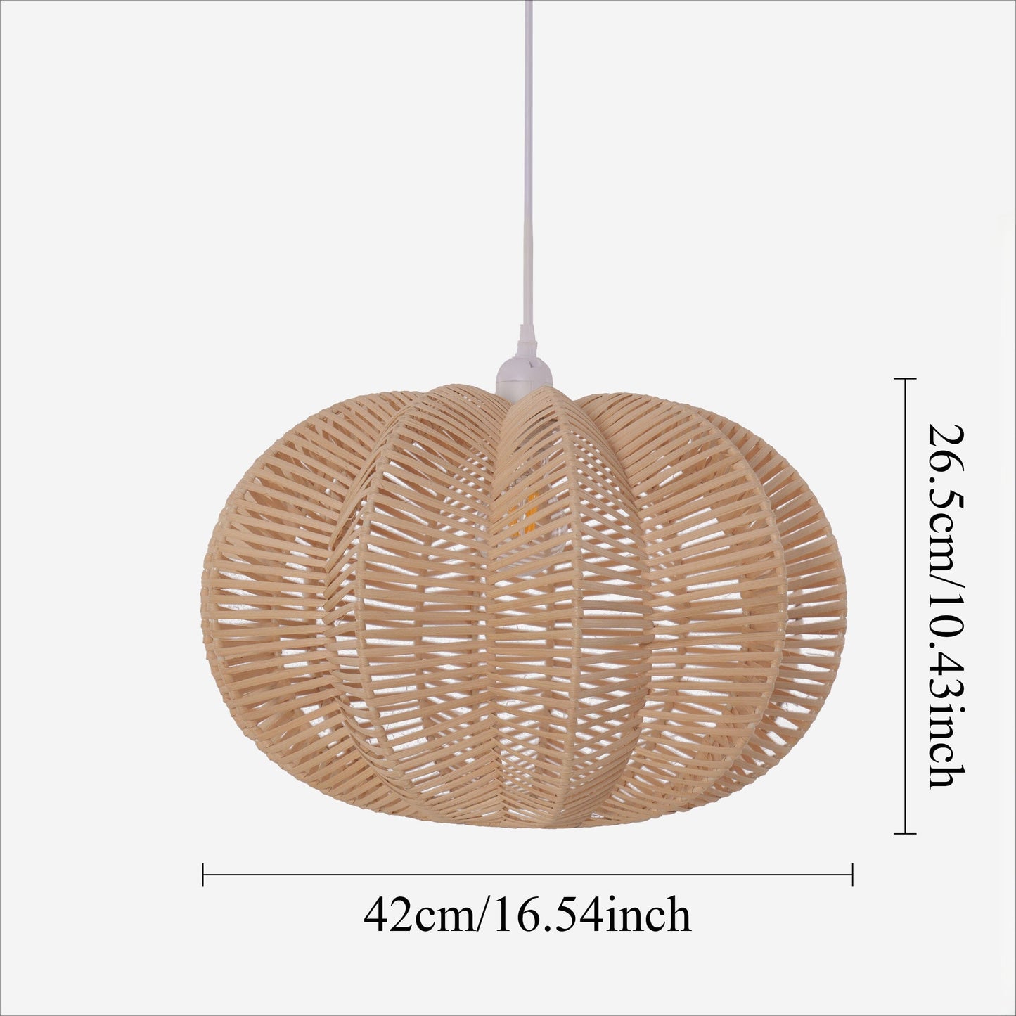 Lightsin Scandinavian Round Rattan Hanging Lamp Lightsin UK