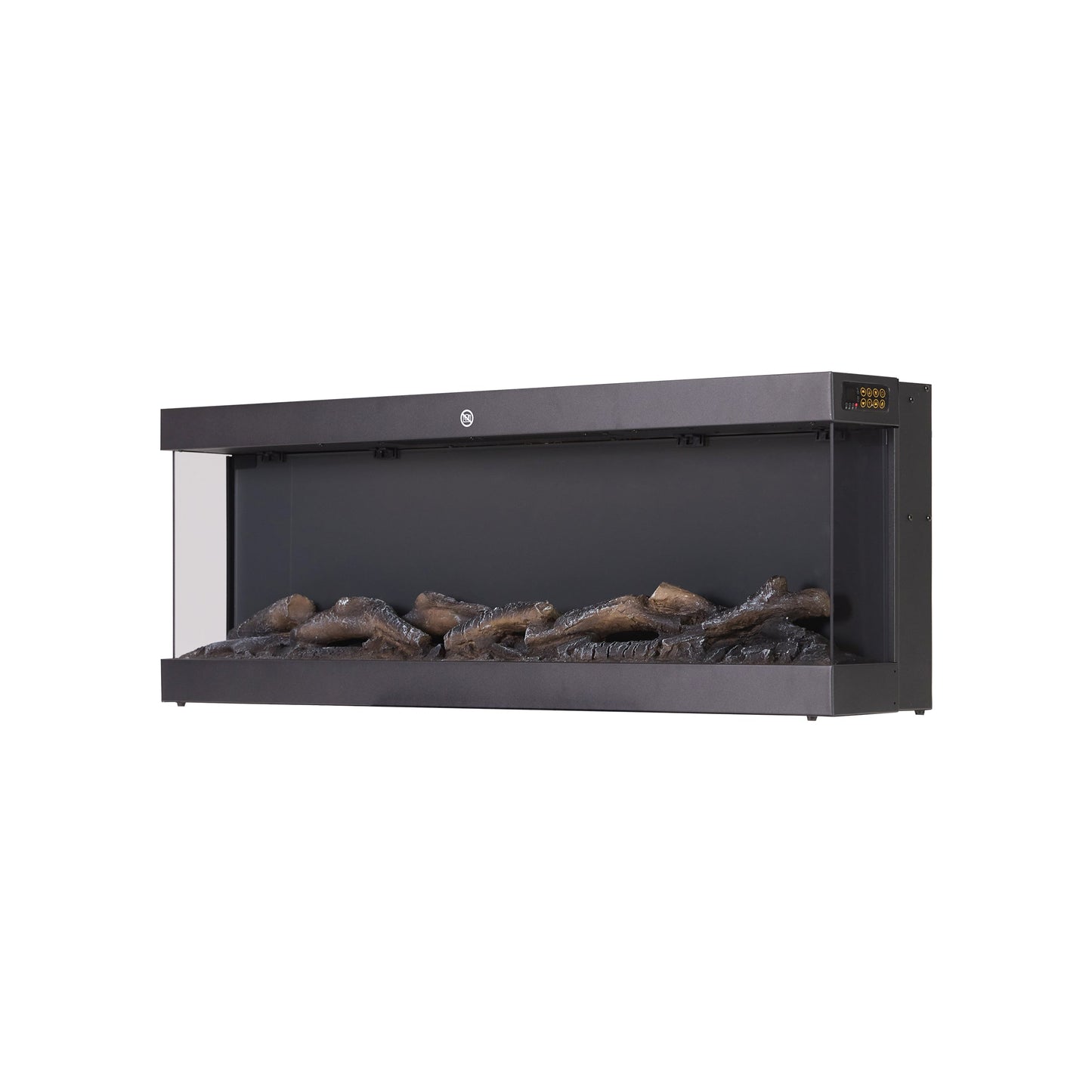 Smallbee 42/48/56/72inch 3-Sided Black/White Electric Fireplace with Remote Control, WiFi Function, Adjustable LED Flames and Heating Modes